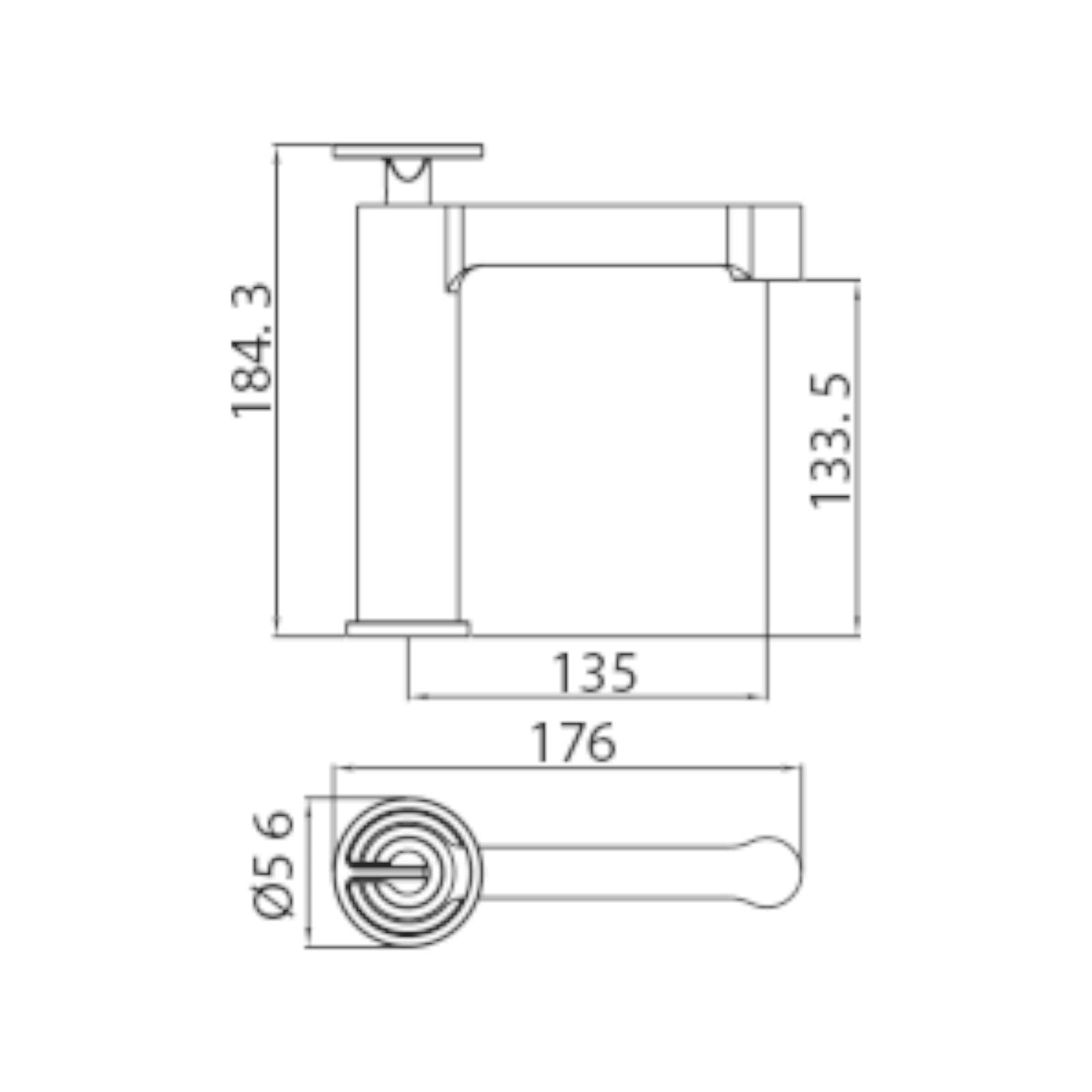 Miscelatore lavabo in ottone oro spazzolato - Gorge