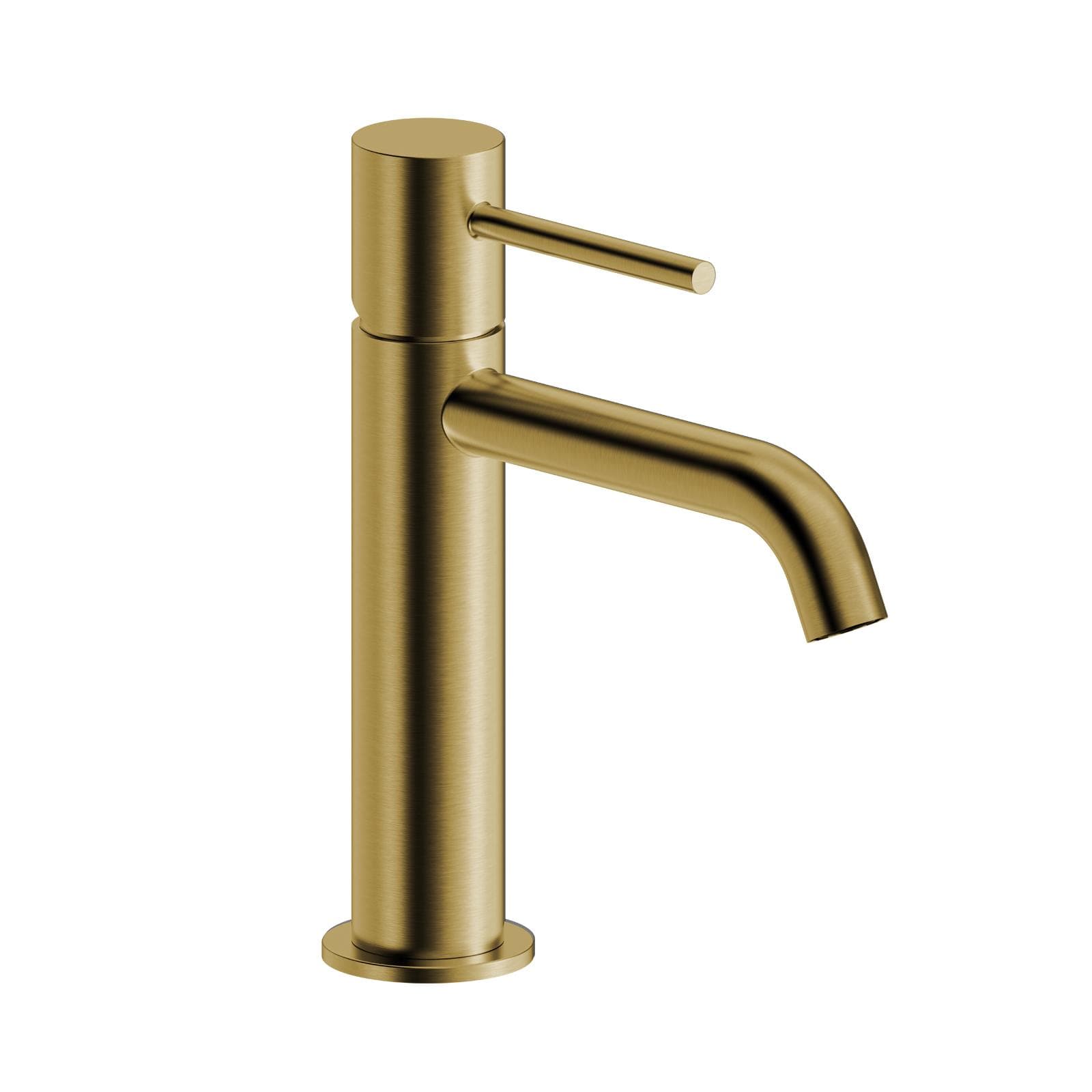 Miscelatore lavabo in ottone oro spazzolato anti-impronta - Oasis