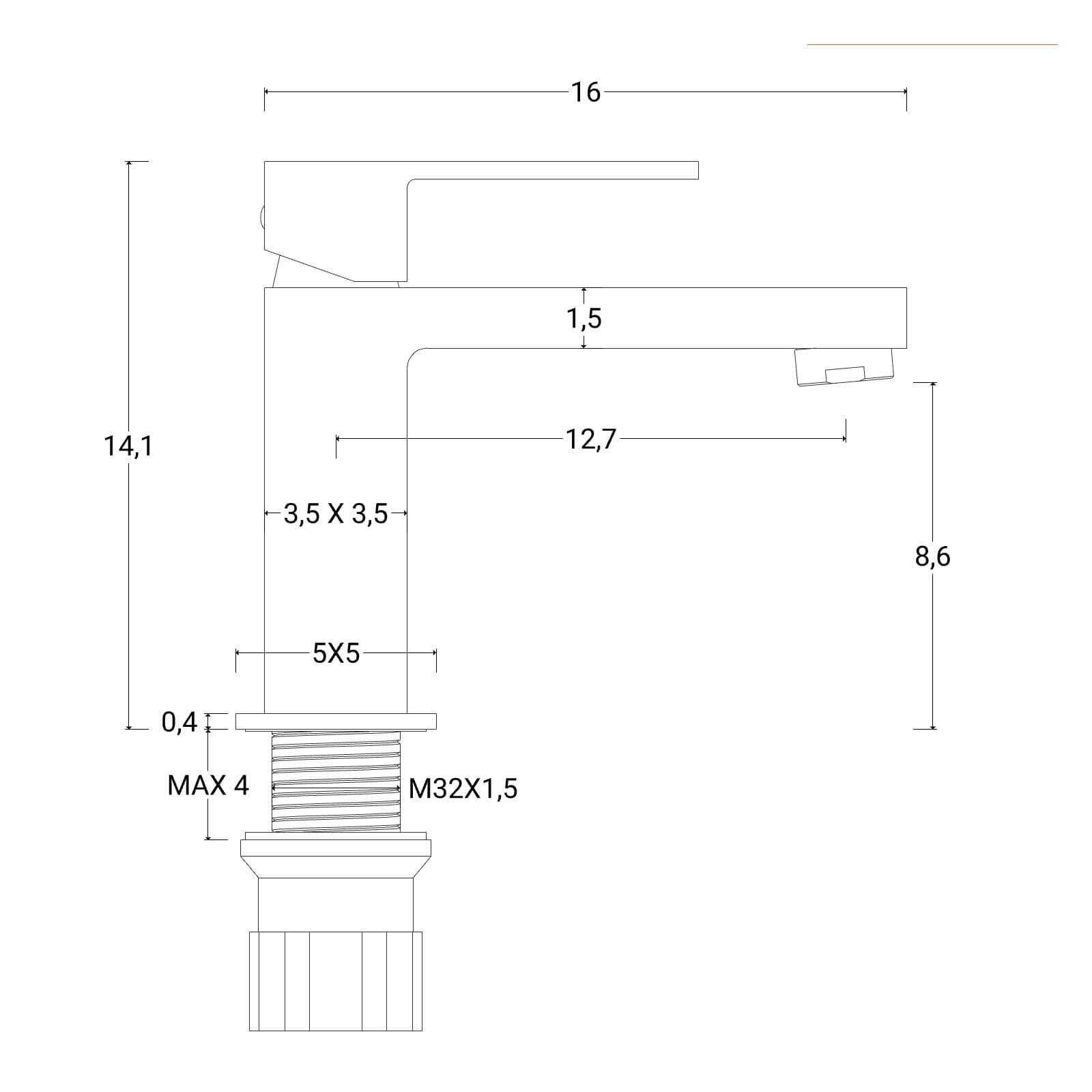 Miscelatore lavabo in ottone spazzolato - Tiamat