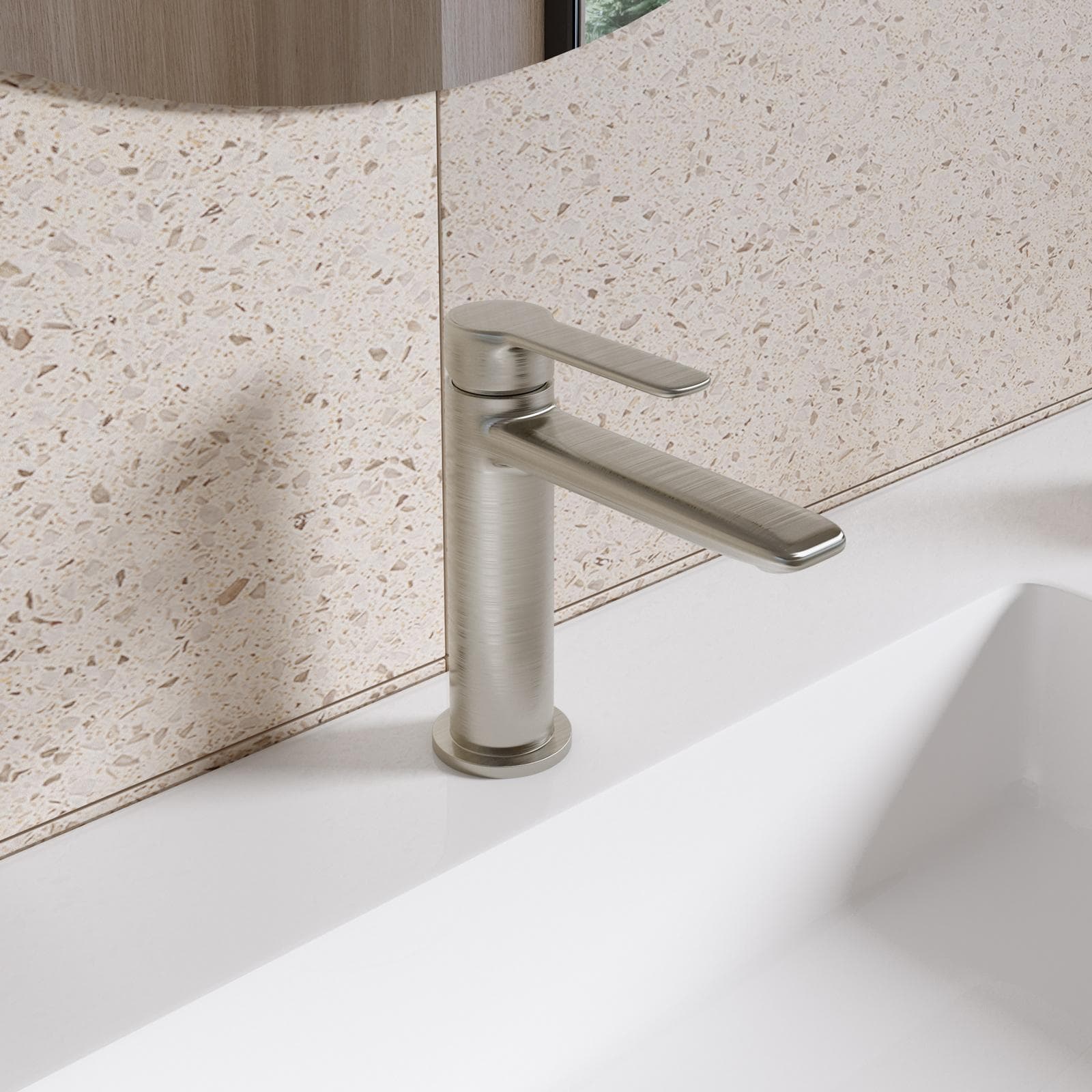 Miscelatore lavabo in ottone spazzolato - Tila