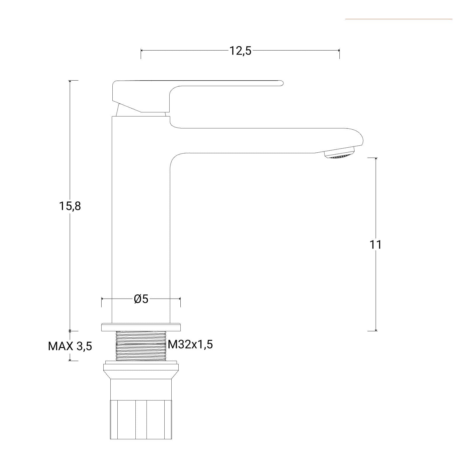 Miscelatore lavabo in ottone spazzolato - Tila