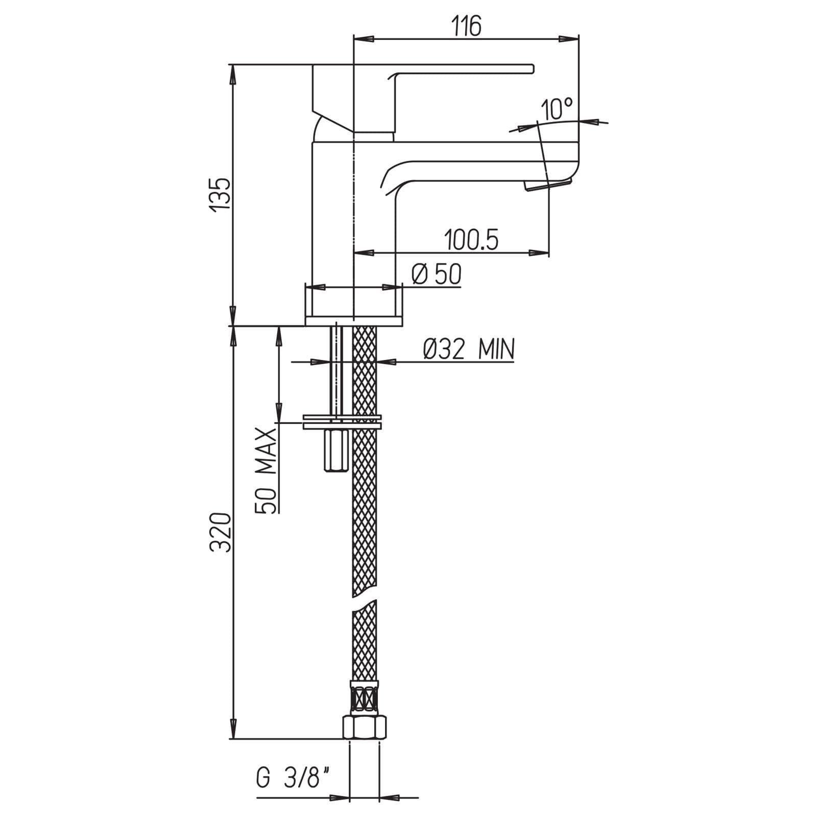 Miscelatore lavabo Energy Saving cromato - Opalia di Jacuzzi - Rubinetteria