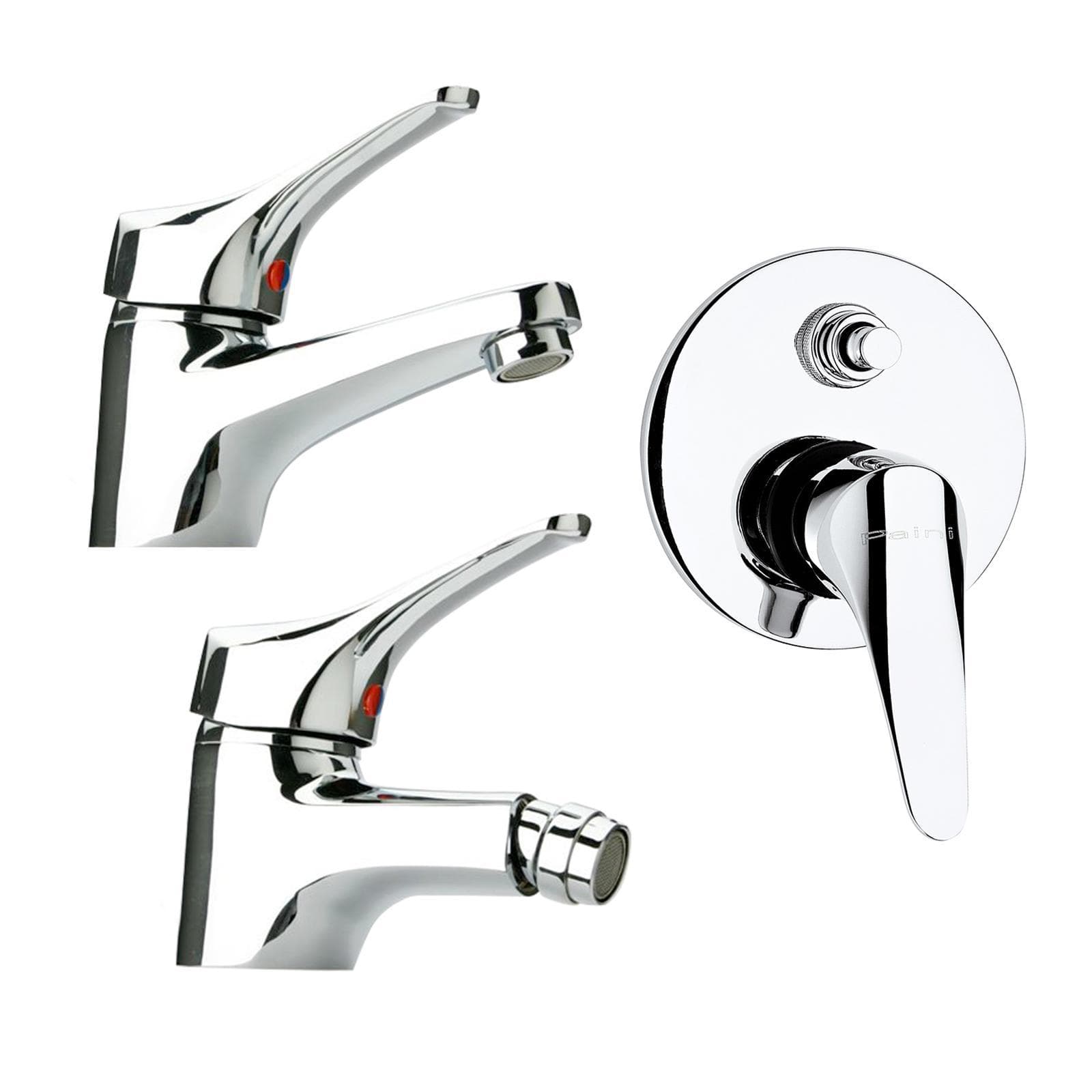 Miscelatori Paini Pilot lavabo bidet e incasso doccia con deviatore