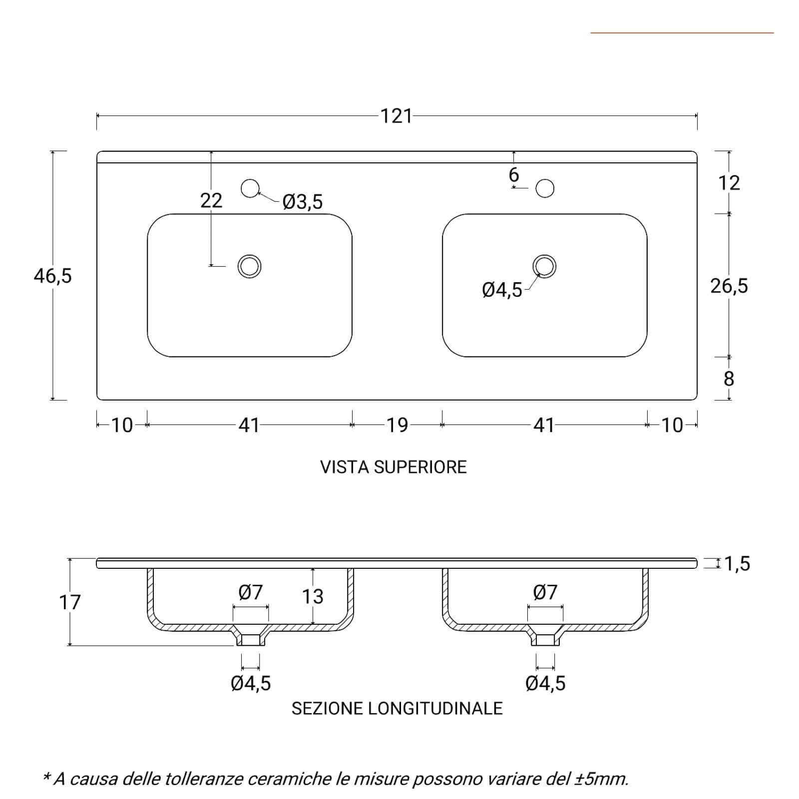 Mobile bagno sospeso 120 cm carta da zucchero e bianco opaco con lavabo e specchio - Neko