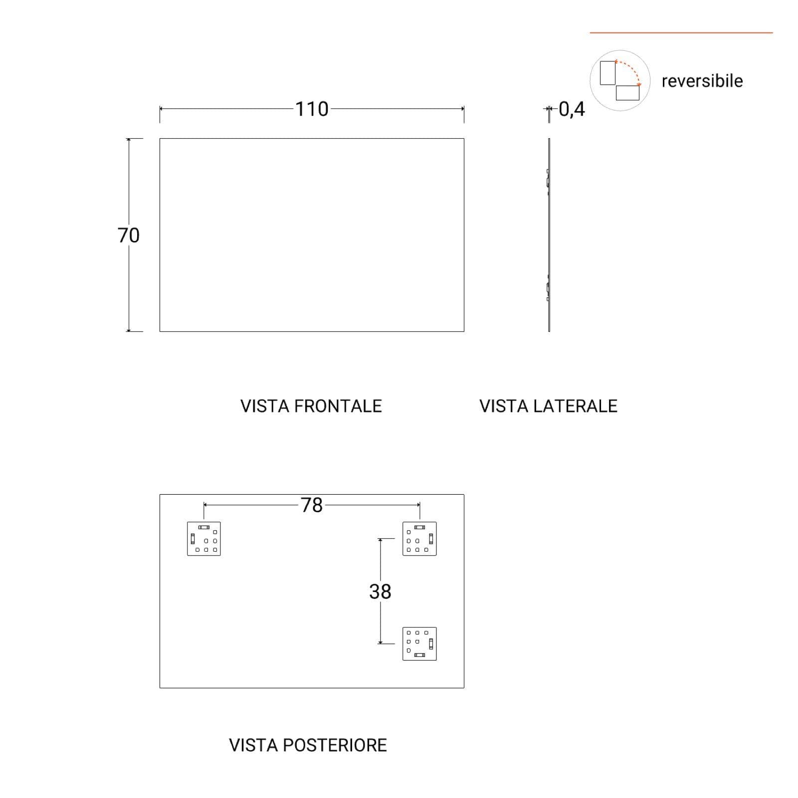 Mobile bagno sospeso 120 cm rovere gold con top bianco opaco e specchio - Neko