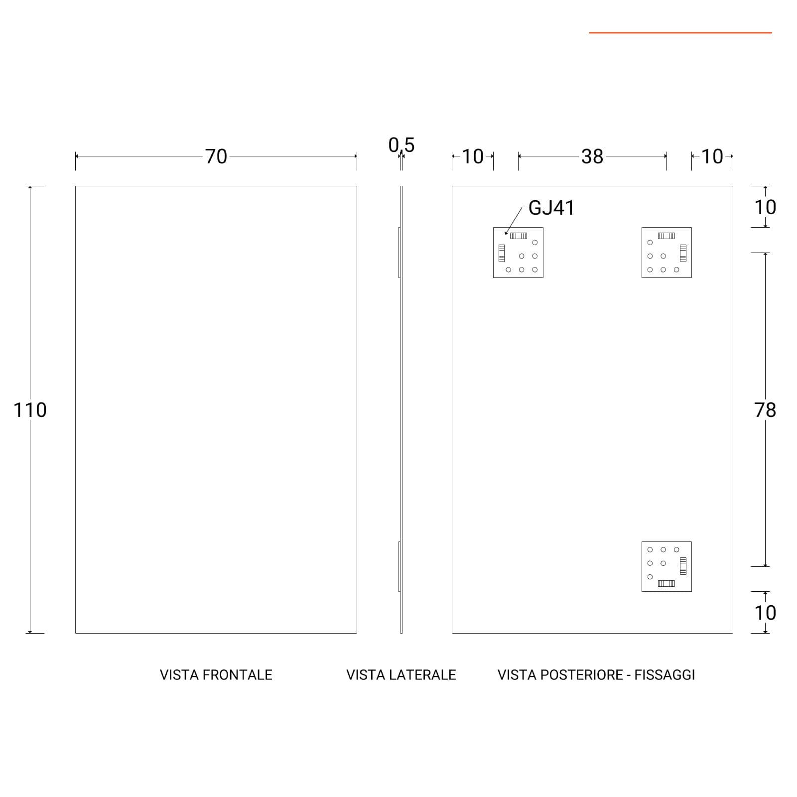 Mobile bagno sospeso 120 cm rovere gold con top bianco opaco e specchio - Neko