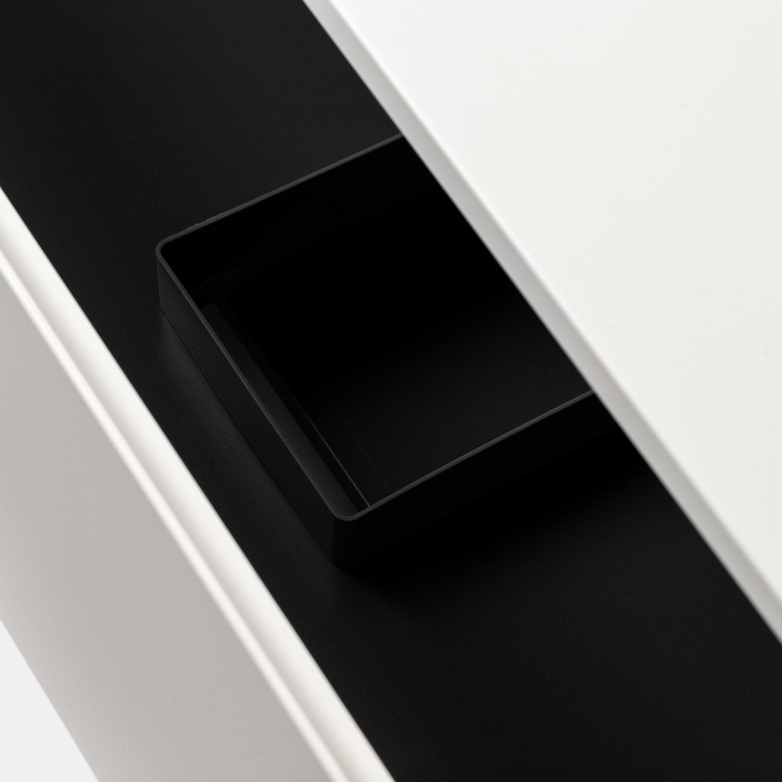 Mobile bagno sospeso 60 cm bianco opaco con top e specchio - Sleek