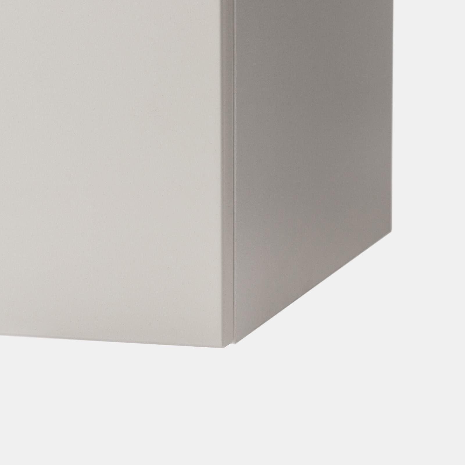 Mobile bagno sospeso 60 cm bianco opaco con top e specchio - Sleek