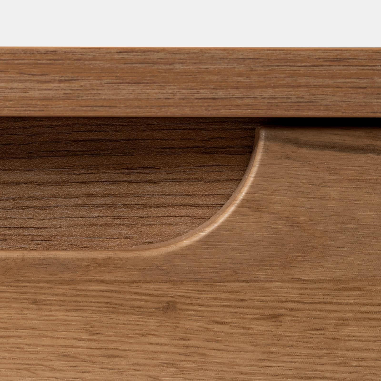 Mobile bagno sospeso 90 cm rovere gold con top e specchio - Sleek