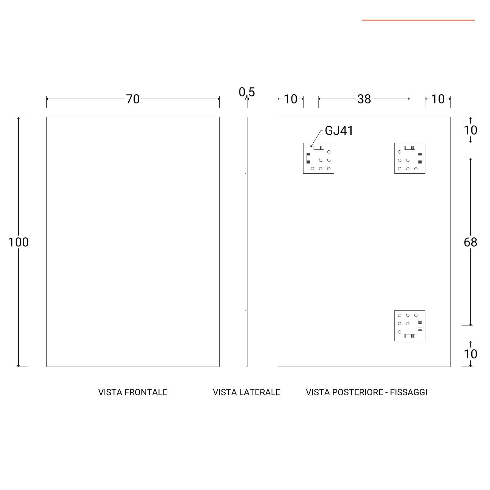 Mobile bagno sospeso portalavabo 100 cm nero opaco con specchio - Axis