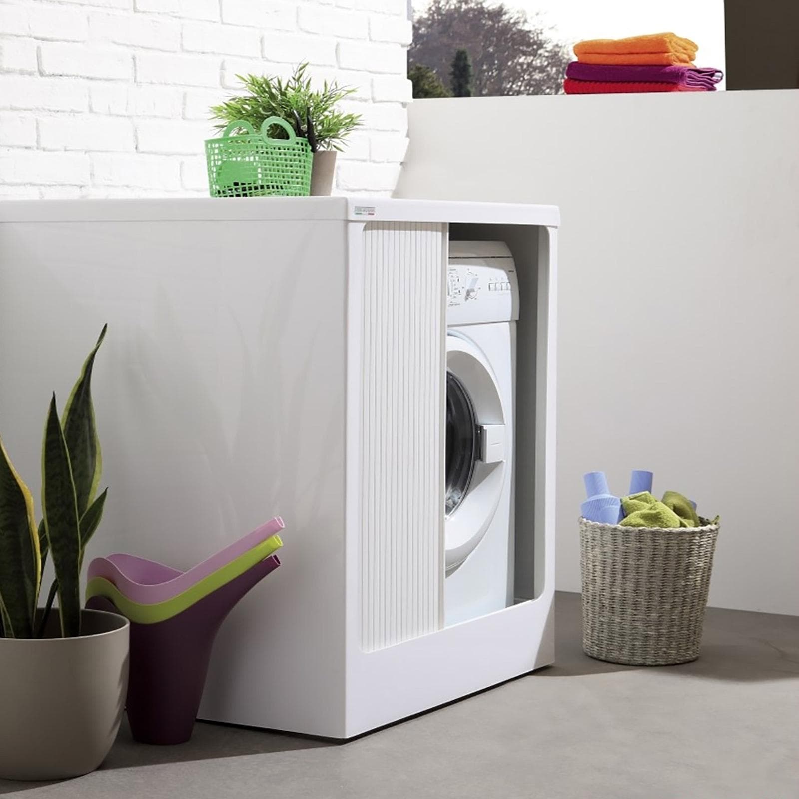 Mobile box coprilavatrice Colavene Lavacril 72x68x91h cm con serranda laterale