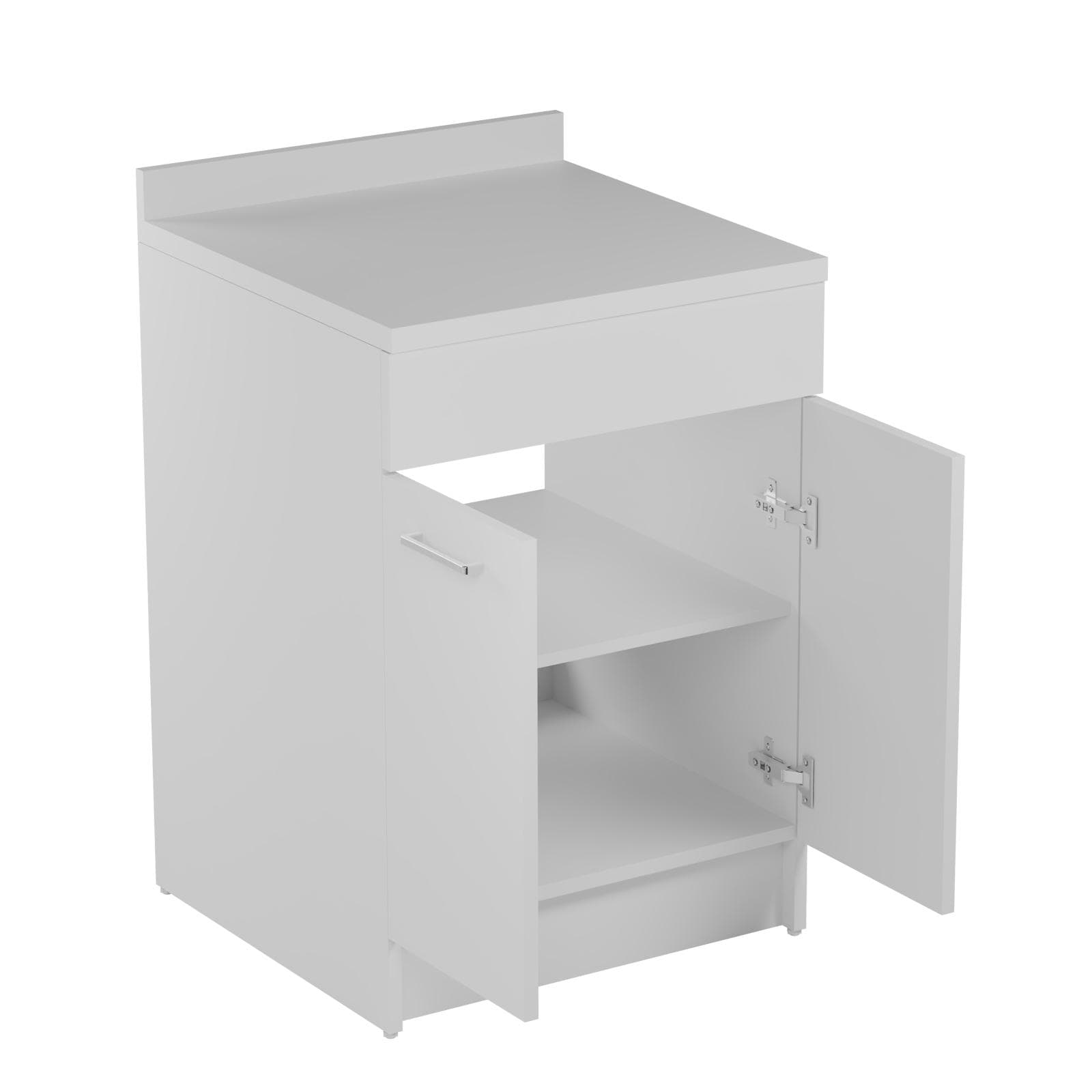 Mobile Colavene 60x60x86h cm 2 ante con ripiani interni bianco opaco