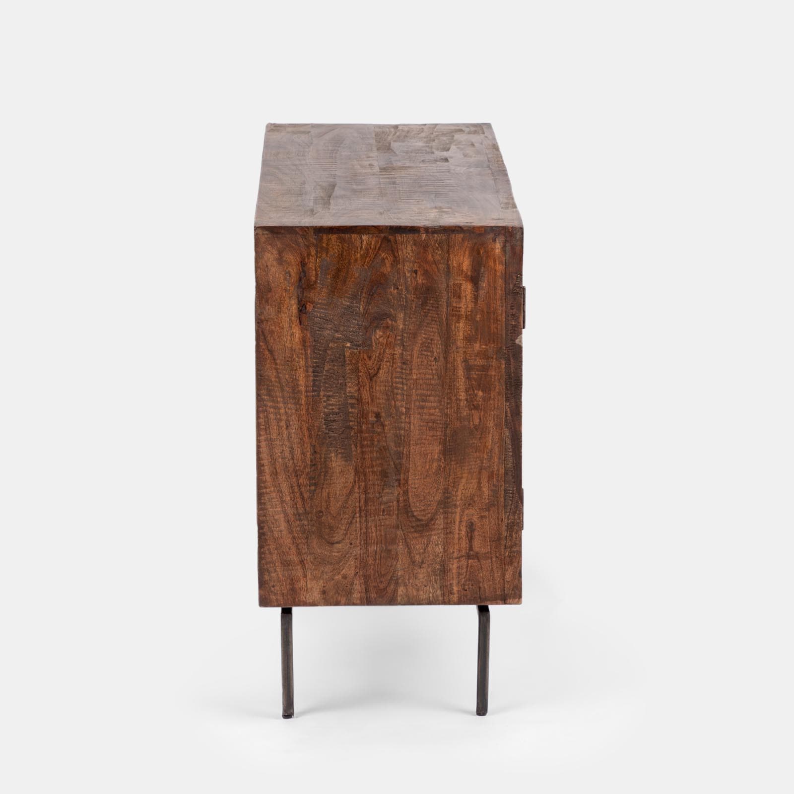 Mobile contenitore 112x40 in legno di acacia e metallo - Freia Acacia