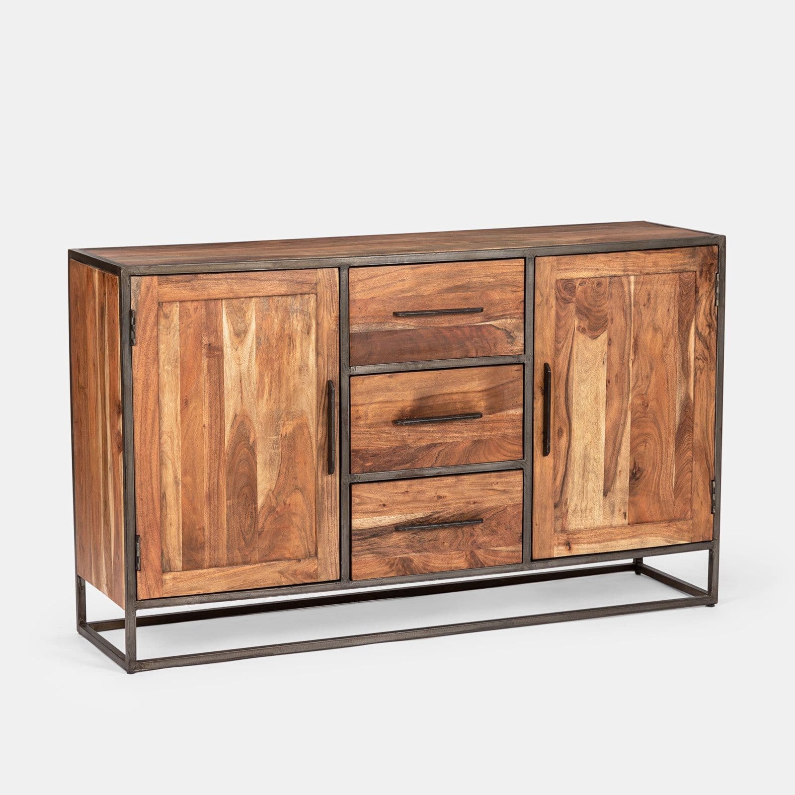 Madia 150x40 cm in legno di acacia e metallo - Freia Acacia
