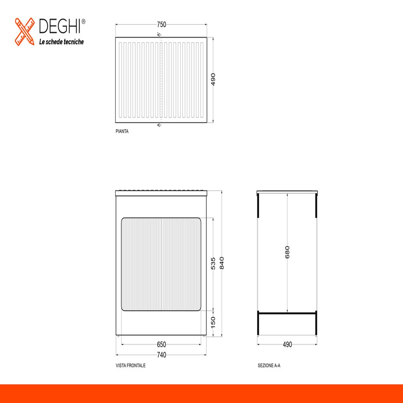 Mobile contenitore 75x50x84h cm Colavene Lavacril Box con doppia serranda e piano amovibile
