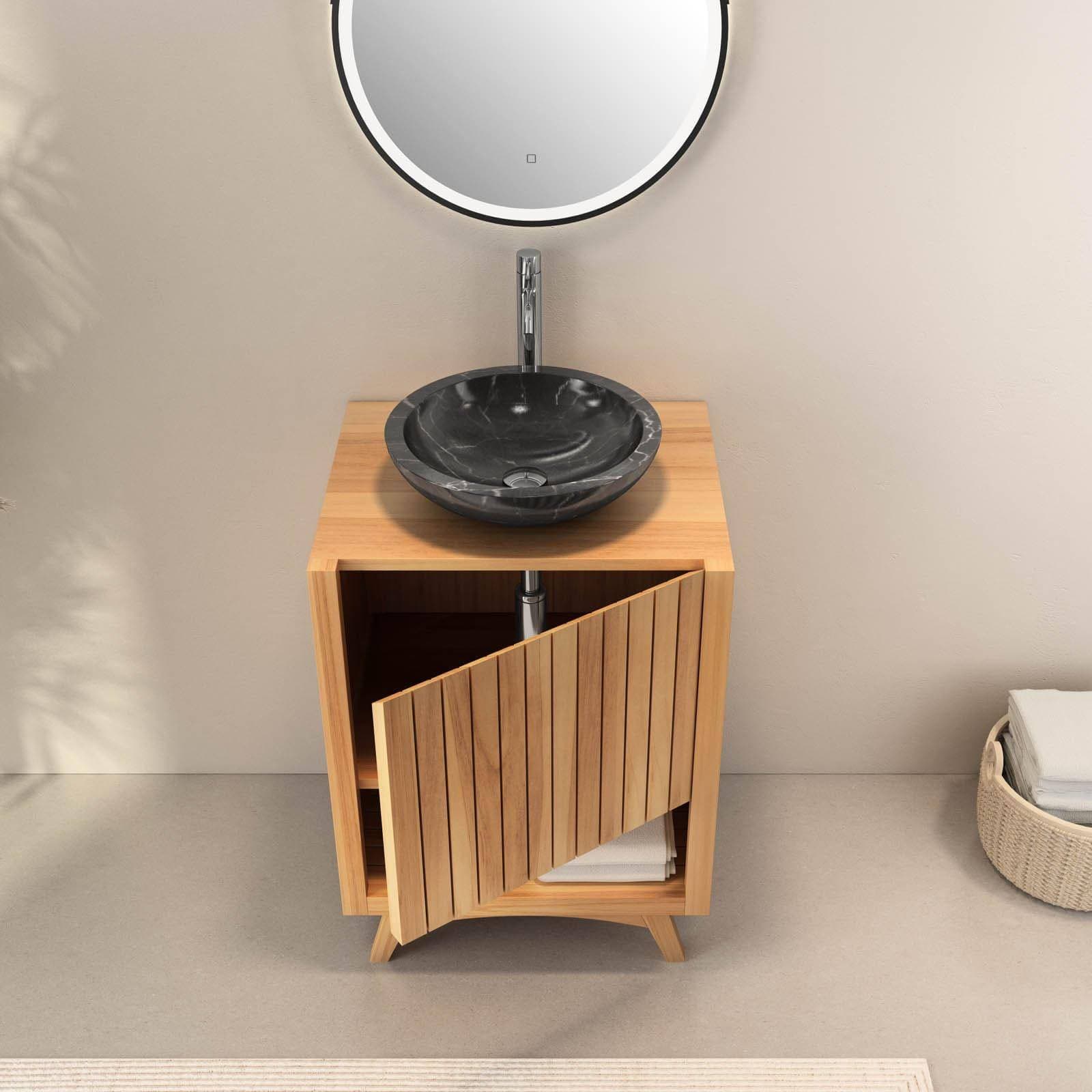 Mobile da bagno 60 cm in teak - Yanez
