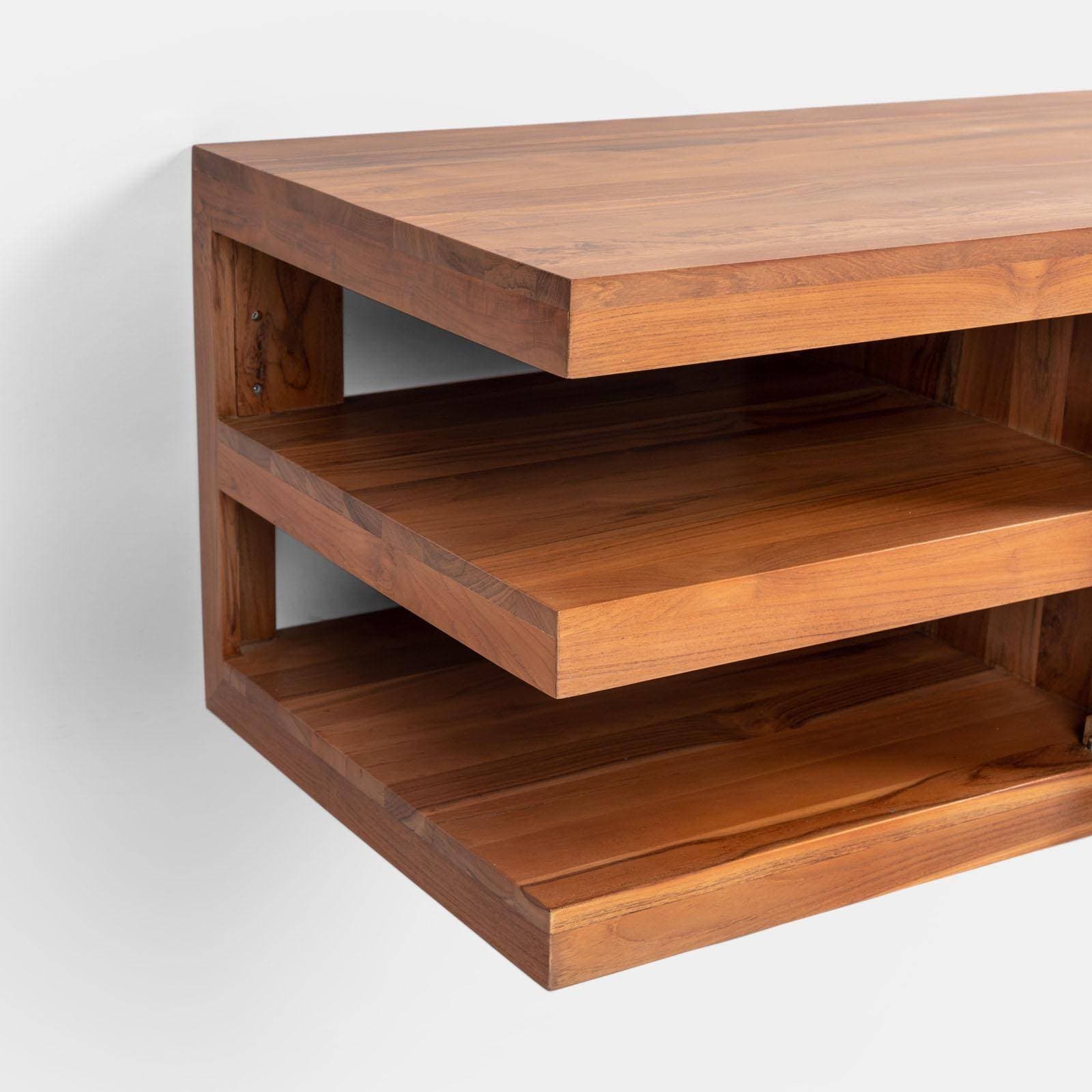 Mobile da bagno sospeso 90 cm in teak - Kuna