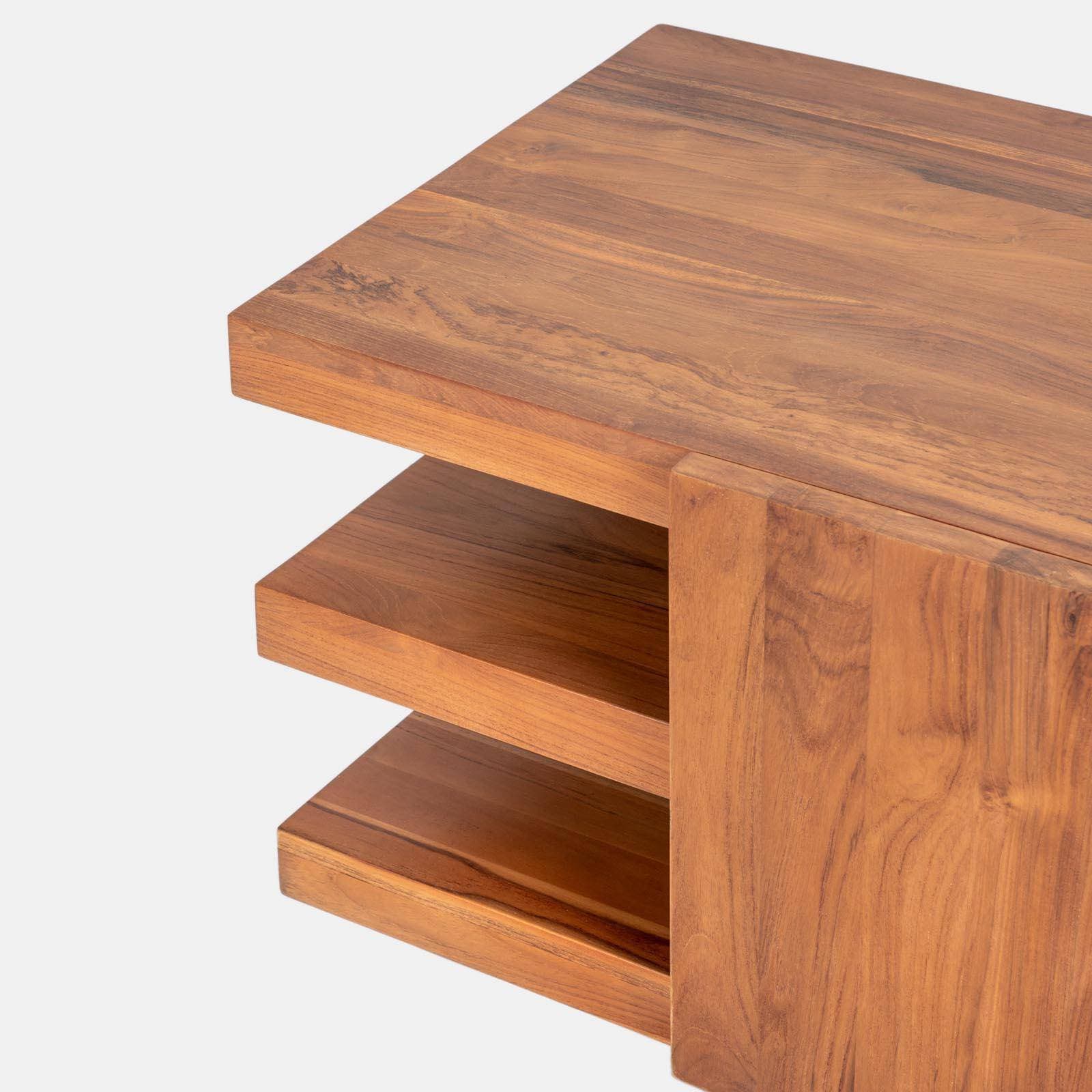 Mobile da bagno sospeso 90 cm in teak - Kuna
