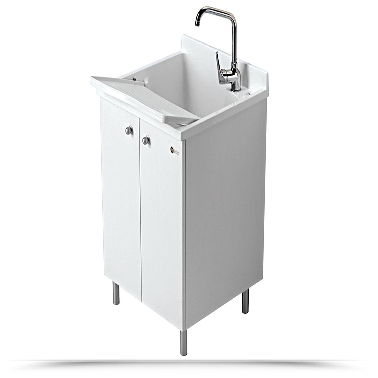 Mobile lavatoio 60x60 cm Montegrappa per interno con doppia anta e lavapanni