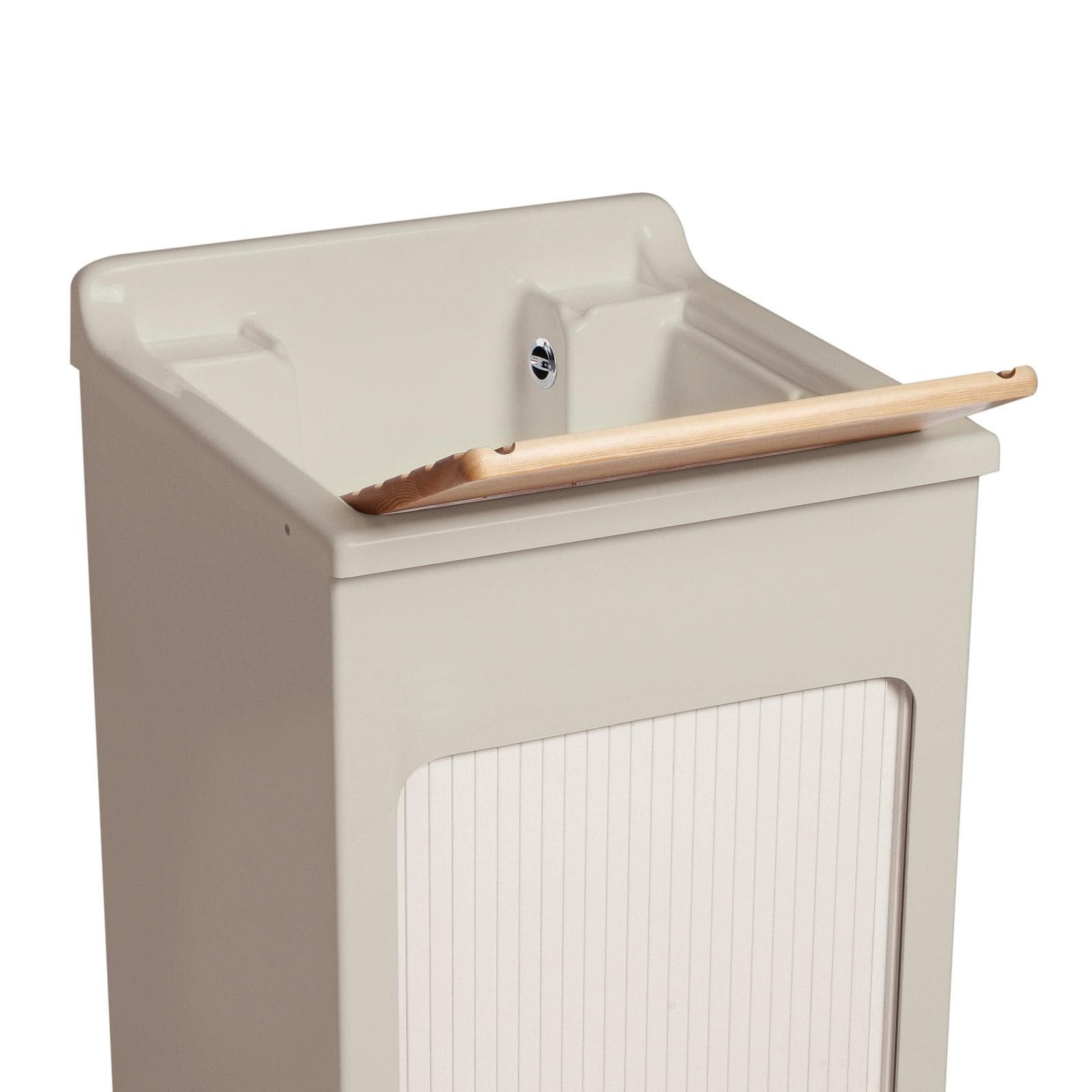 Mobile lavatoio crema Lavacril Colavene 50x50x87h cm con vasca e serranda