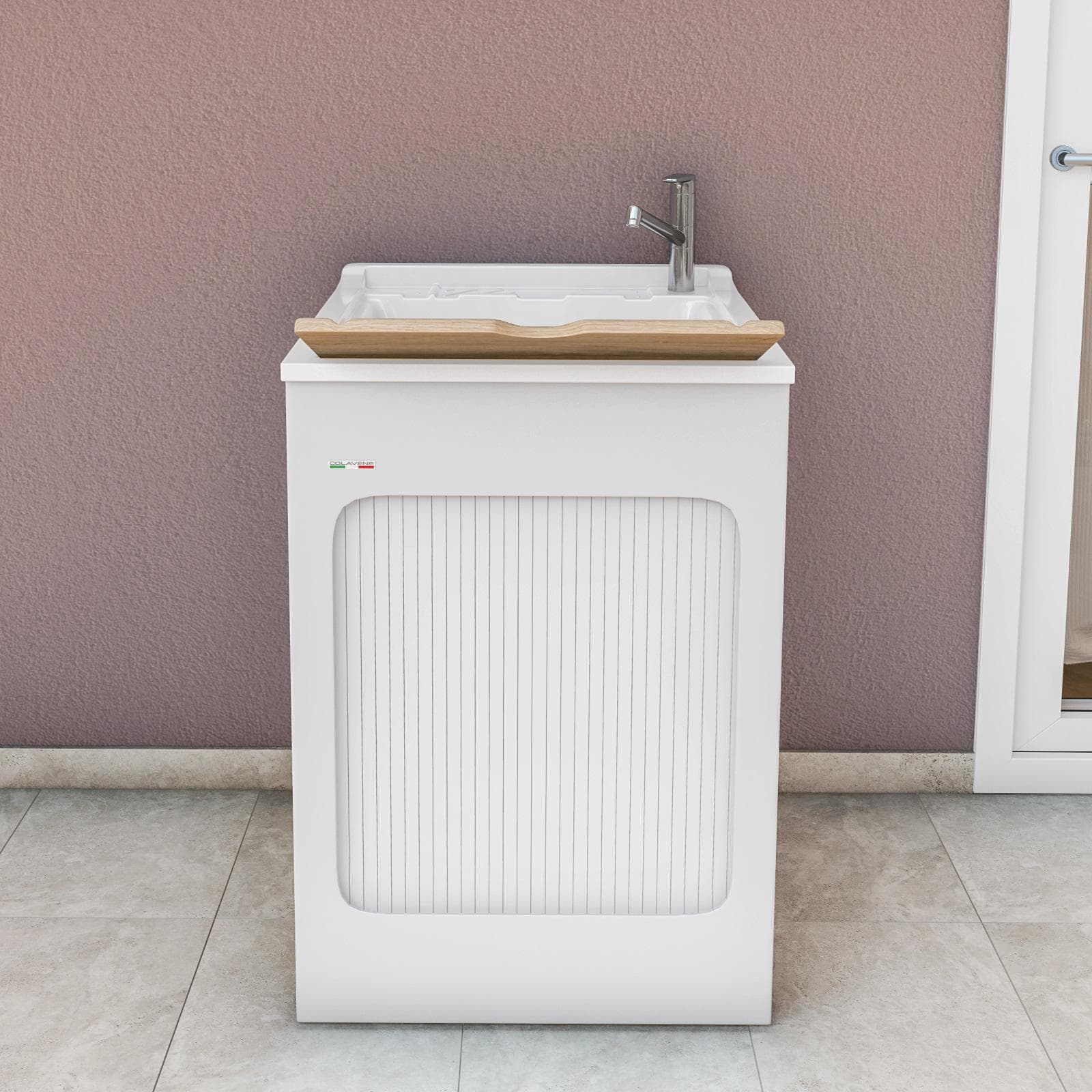 Mobile lavatoio con vasca Lavacril di Colavene 60x60x87h cm con serranda laterale