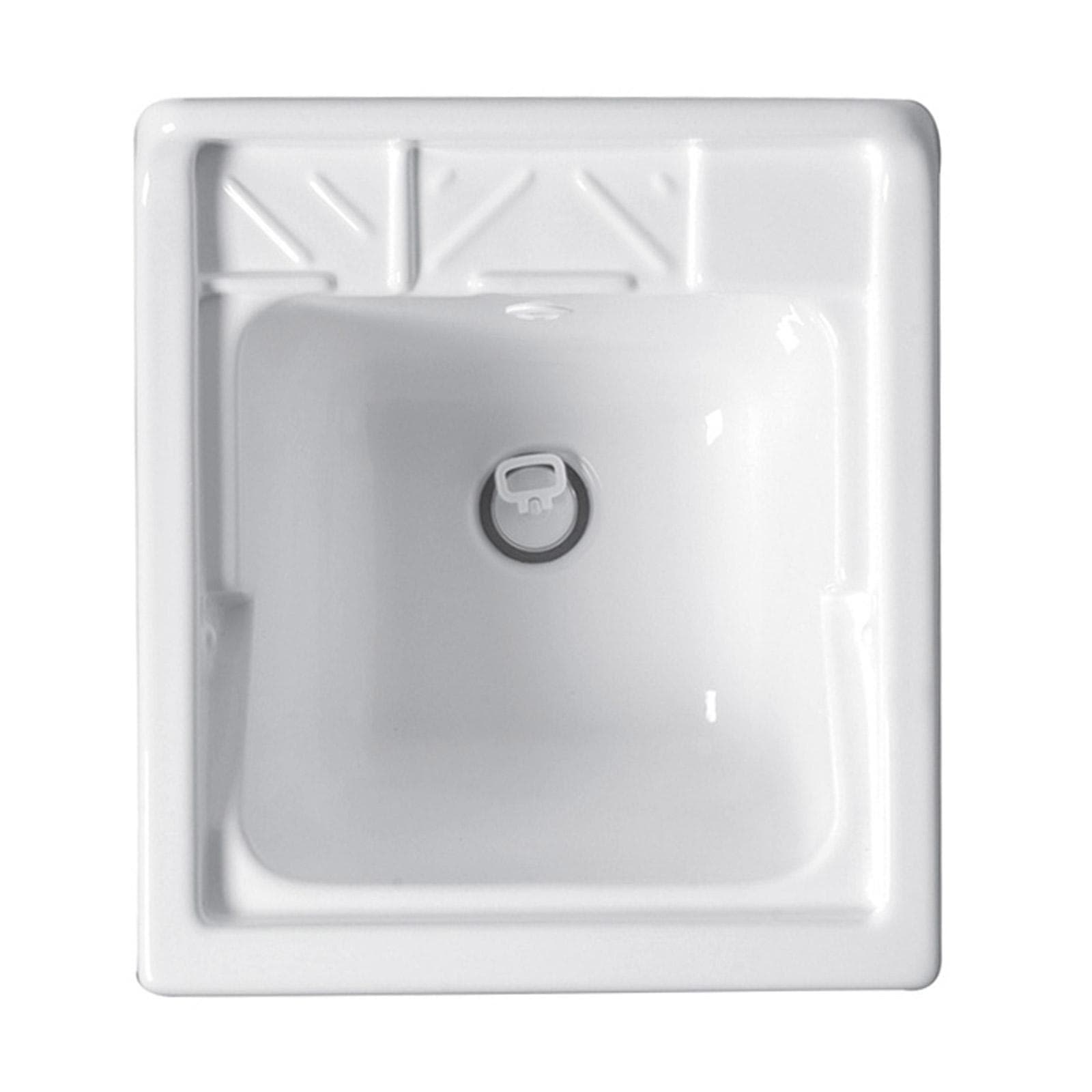 Mobile lavatoio Lavacril Colavene 50x50x87h cm con vasca e serranda laterale a scomparsa