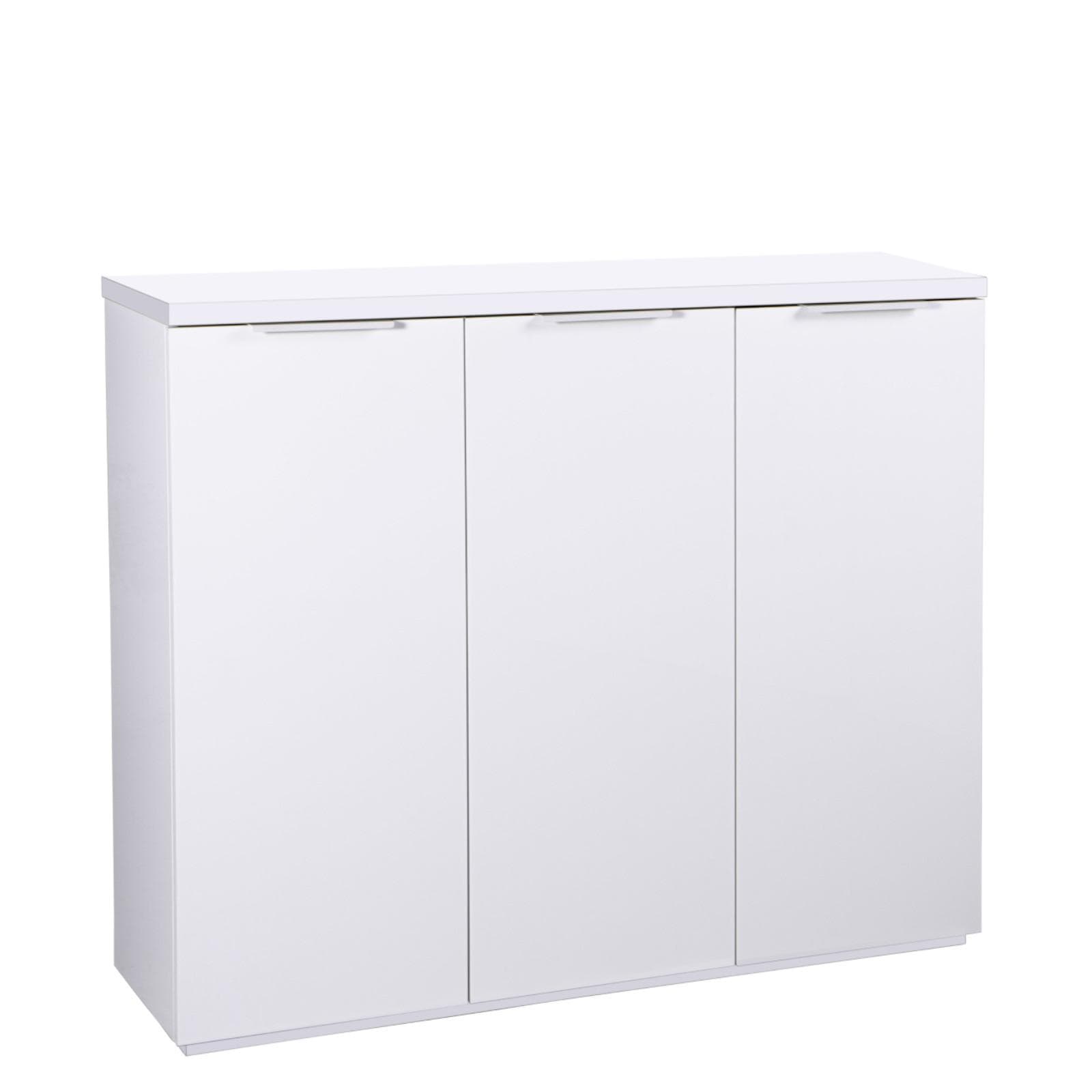 Scarpiera 120X103h cm con 3 ante bianco lucido e ripiani regolabili - Boras hallway