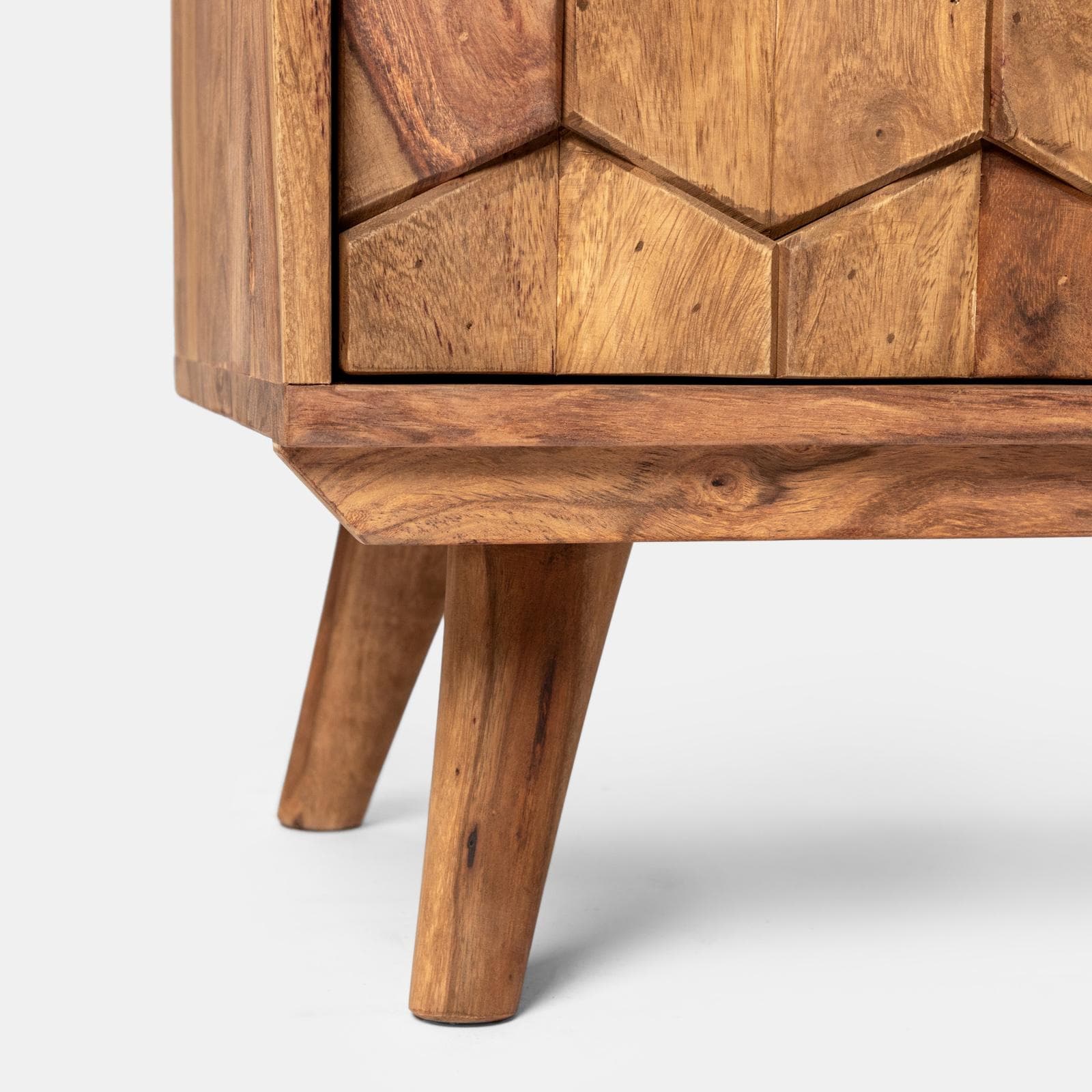 Mobile porta tv 145x49h cm in legno con due ante - Freia Sheesham