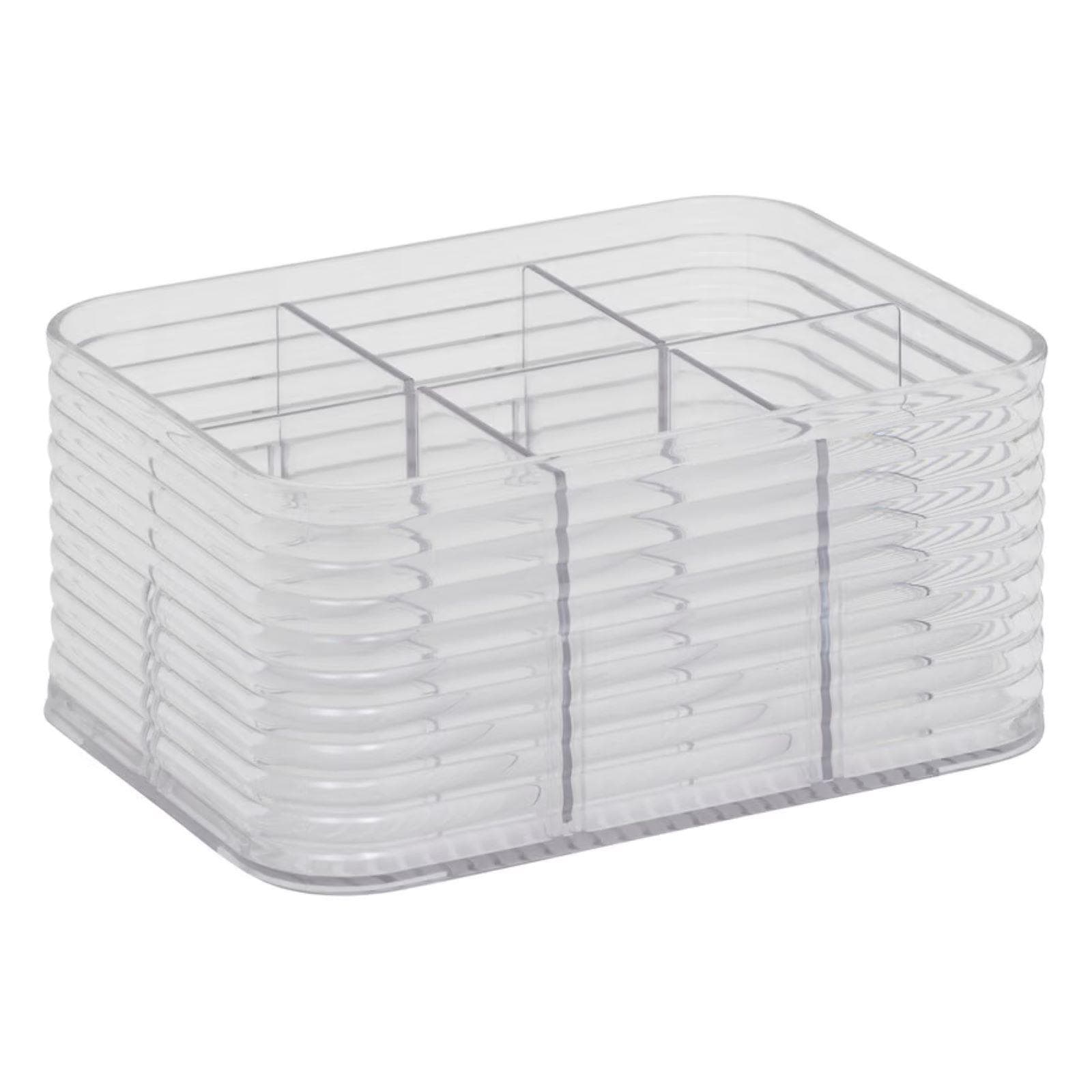 Organizer 15x9h cm trasparente con scompartii regolabili