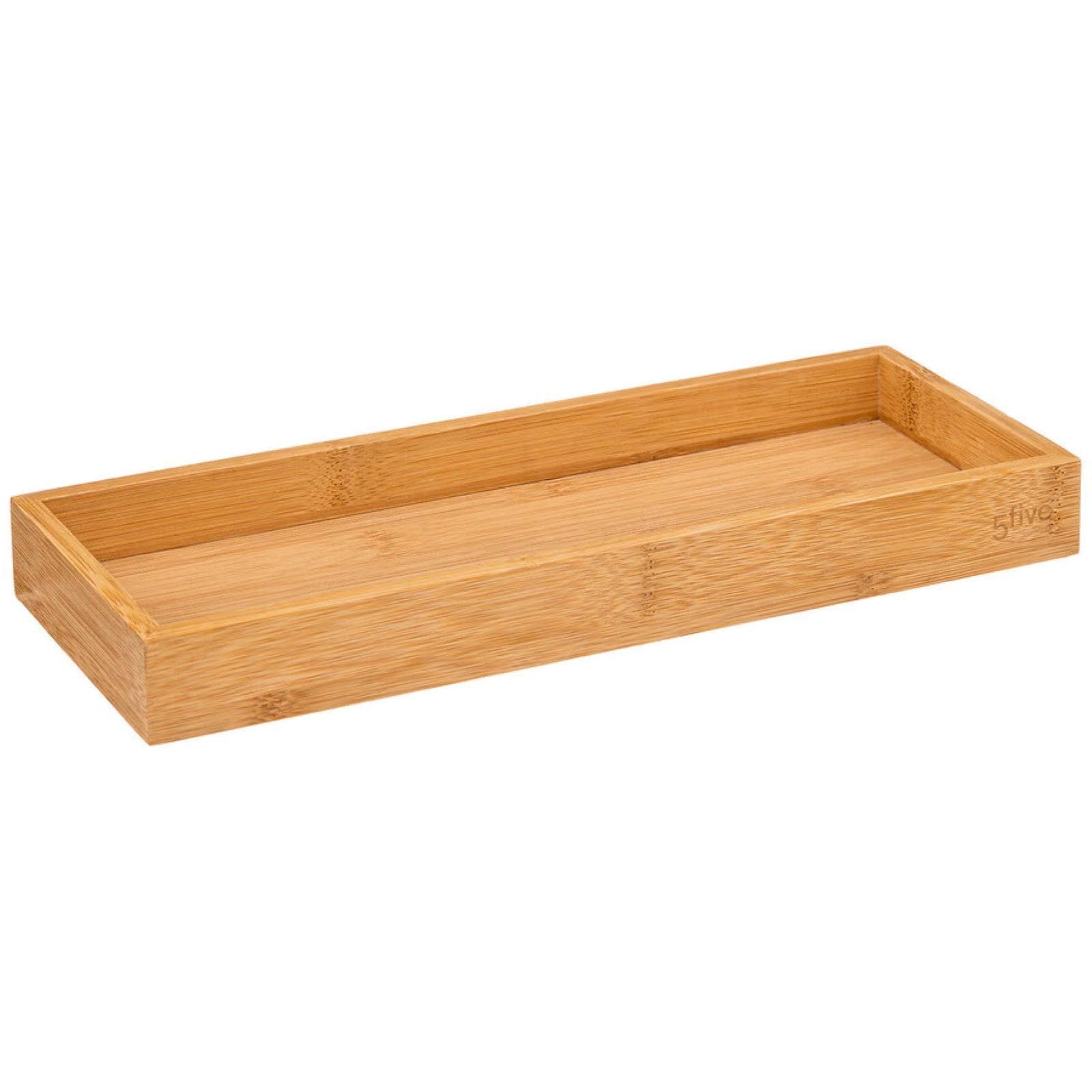 Organizer da scrivania 29x10 cm in legno nero e naturale - Smartlab