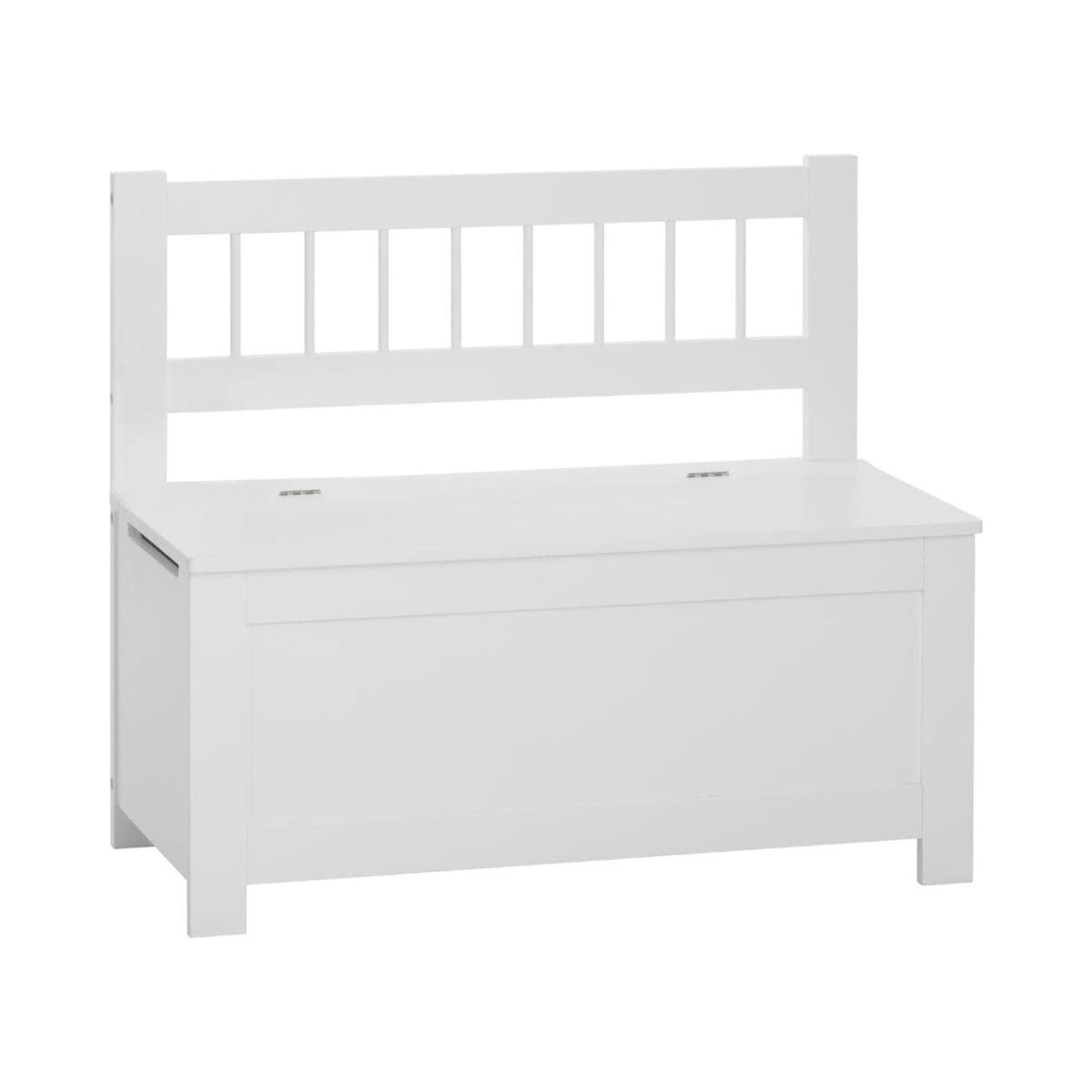 Panca contenitore 75x34 cm in legno di pino bianco - Kids
