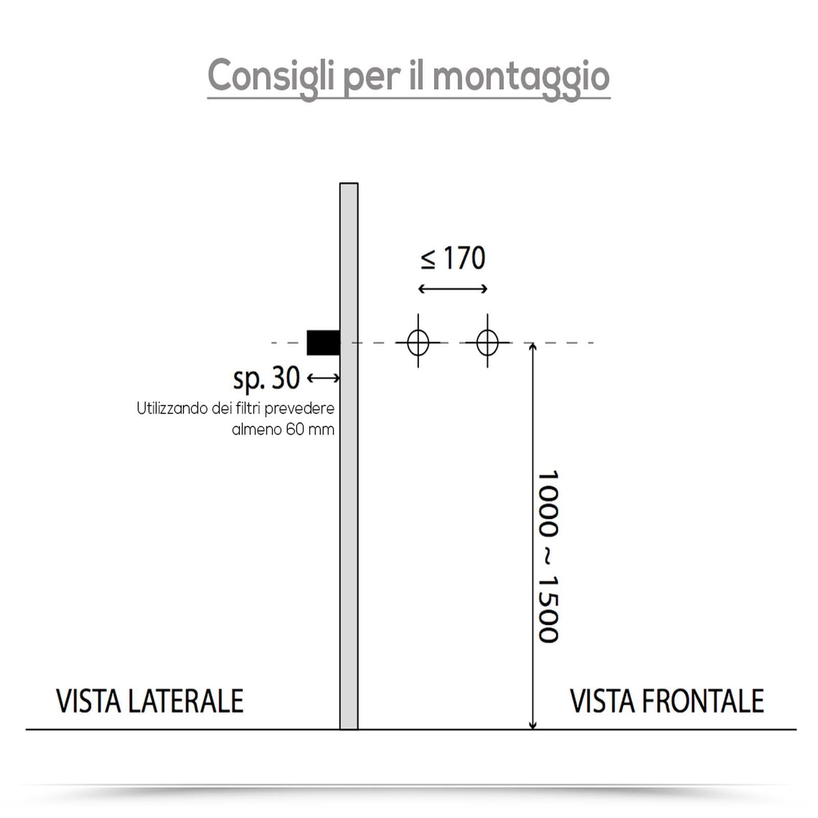 Pannello doccia in acciaio inox con soffione idromassaggio - Luxury