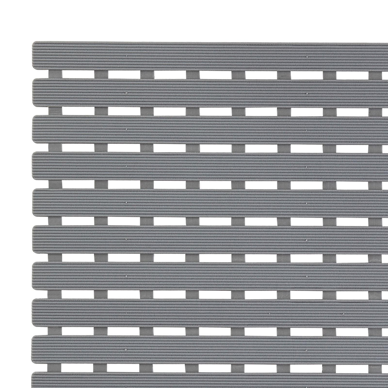 Pedana per doccia 54 x 54 cm con gomma antiscivolo grigio