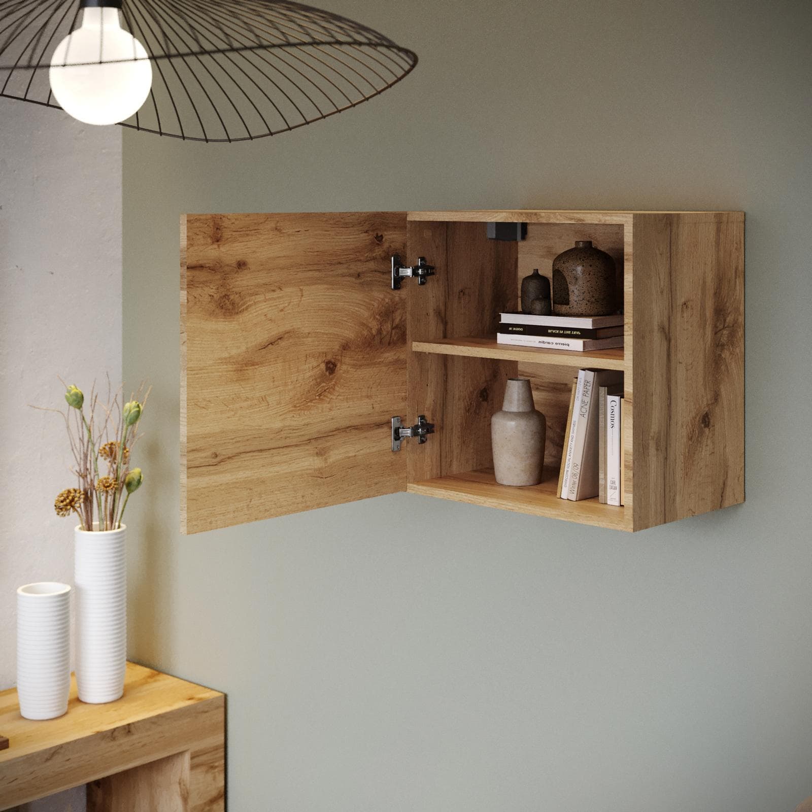 Pensile 50x50h cm con 1 anta rovere wotan - Kayros