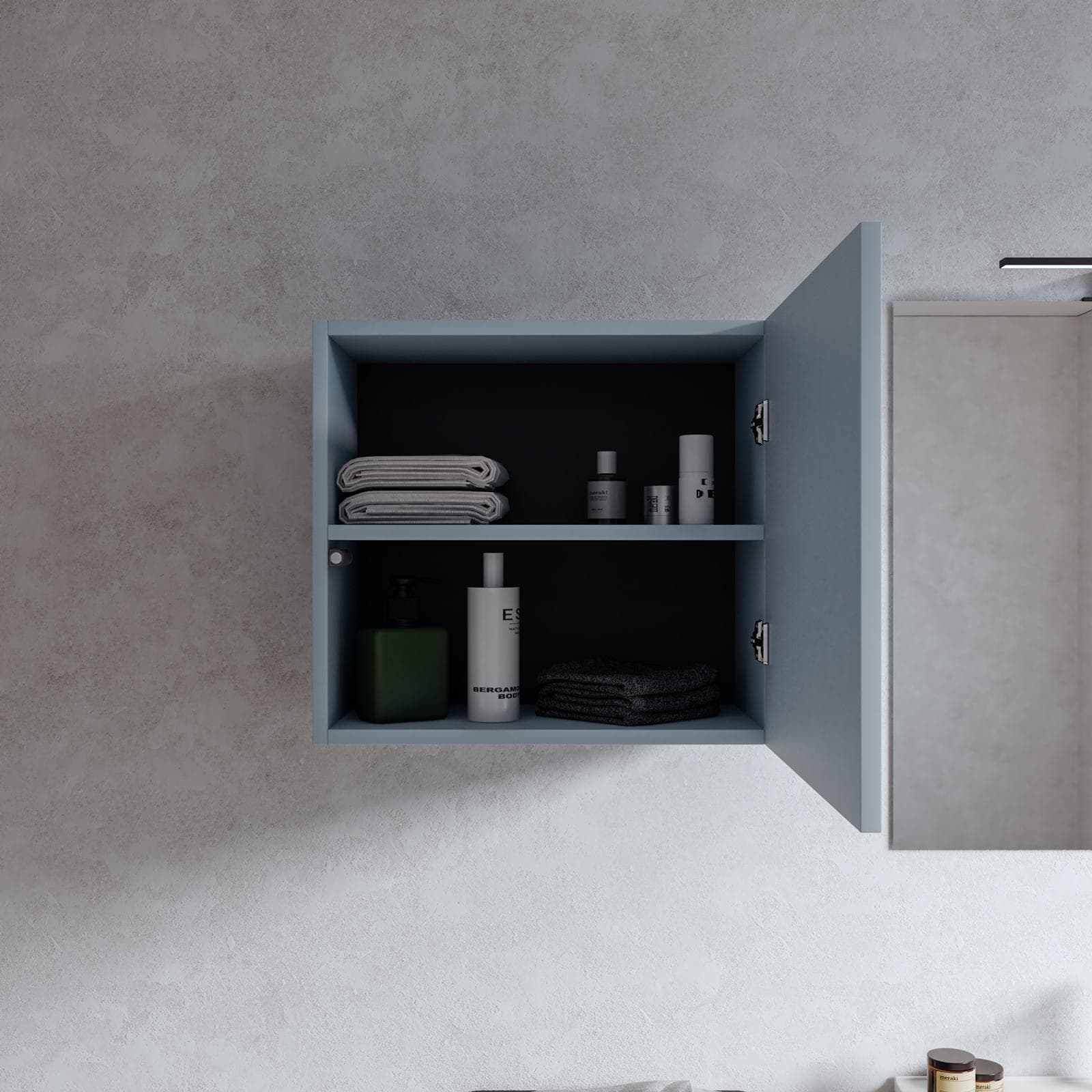 Pensile bagno 55x50 h cm con anta reversibile carta da zucchero - Plain