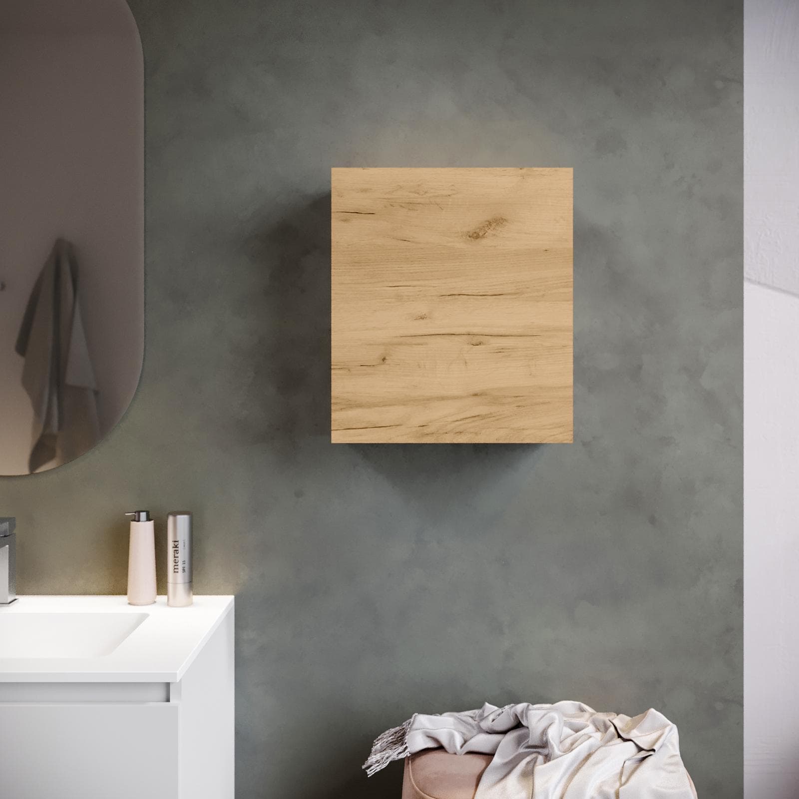 Pensile da bagno sospeso 30x40 h cm rovere africa - Union