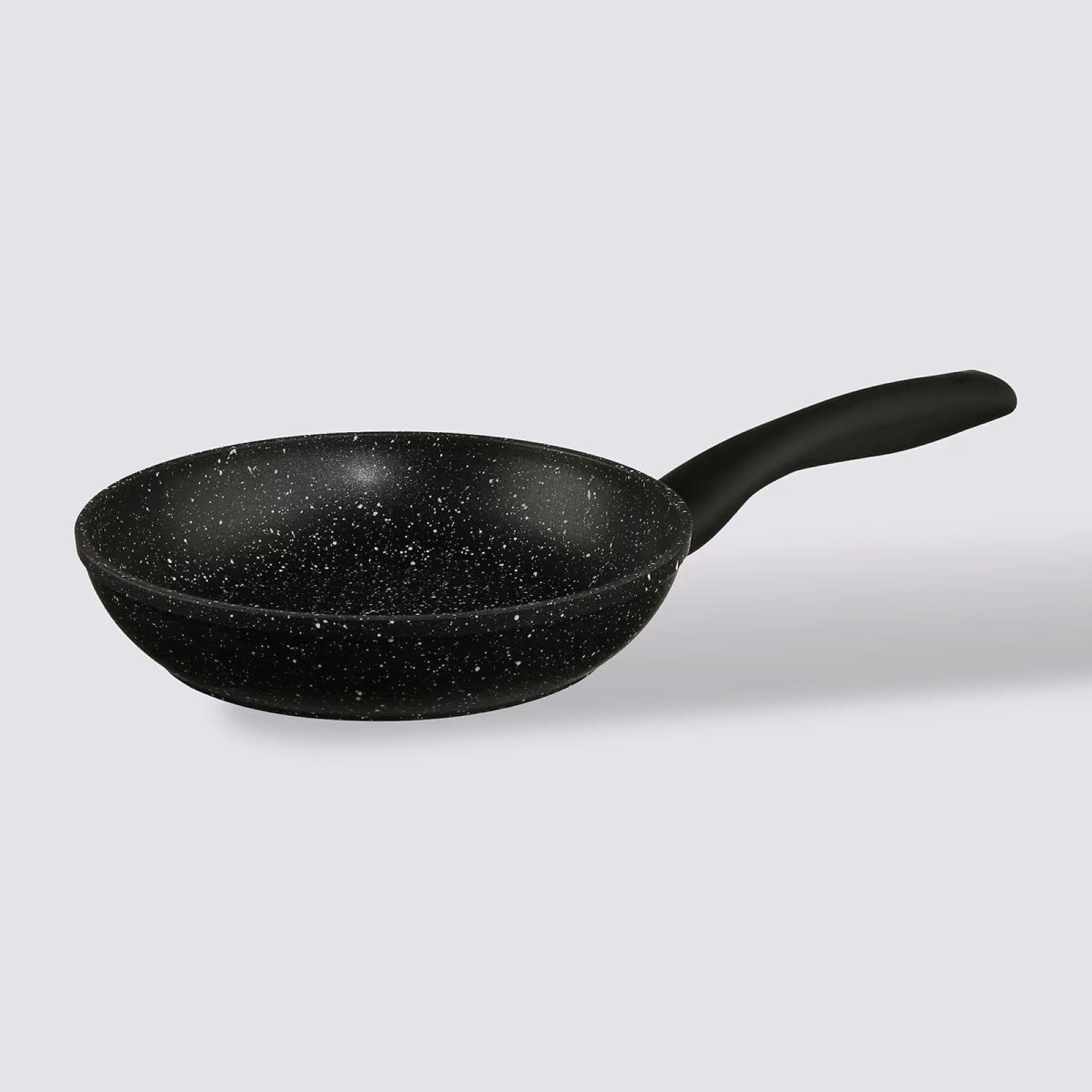 Padella antiaderente 20x6h cm in alluminio forgiato effetto pietra nero - Yasmira