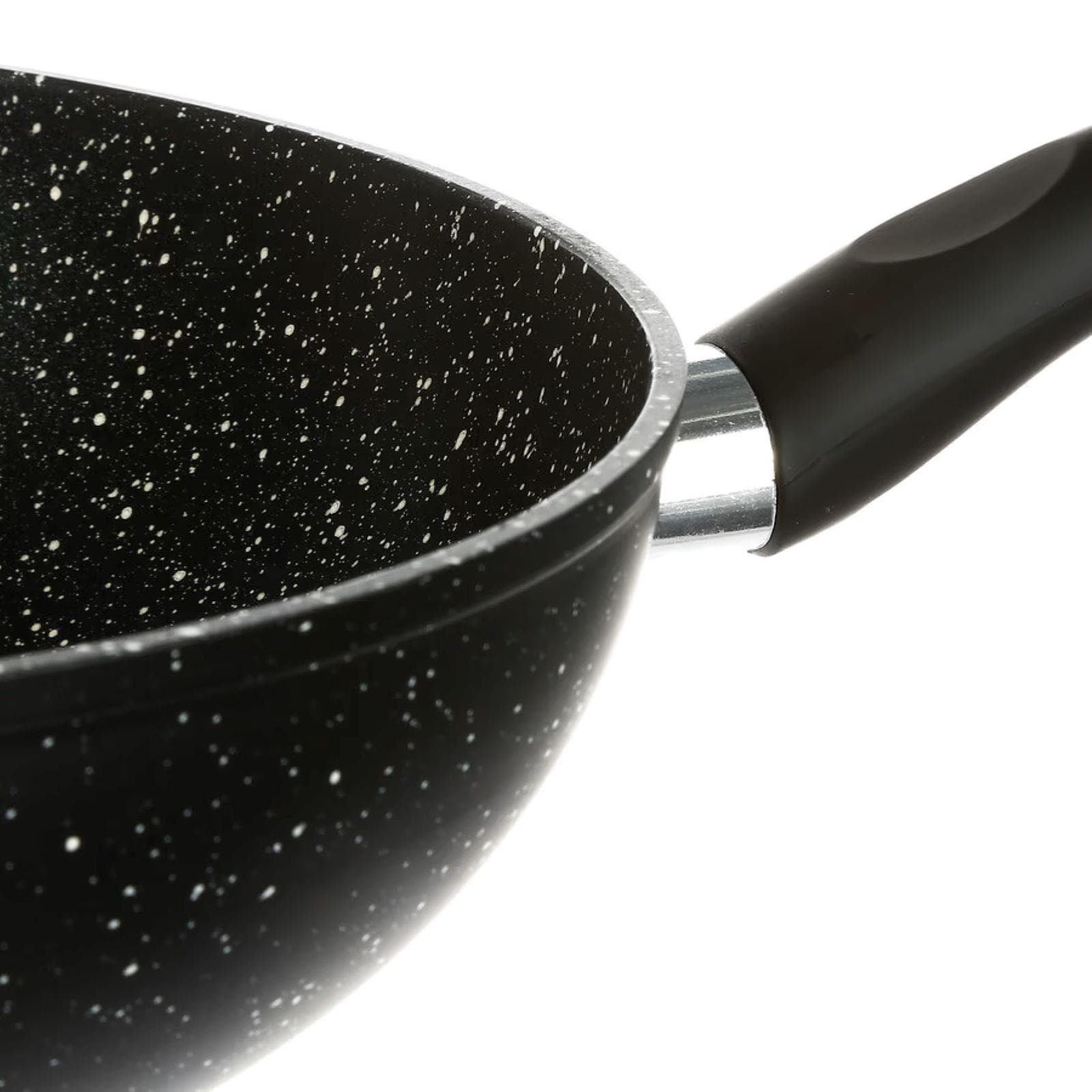 Padella antiaderente 20x6h cm in alluminio forgiato effetto pietra nero - Yasmira