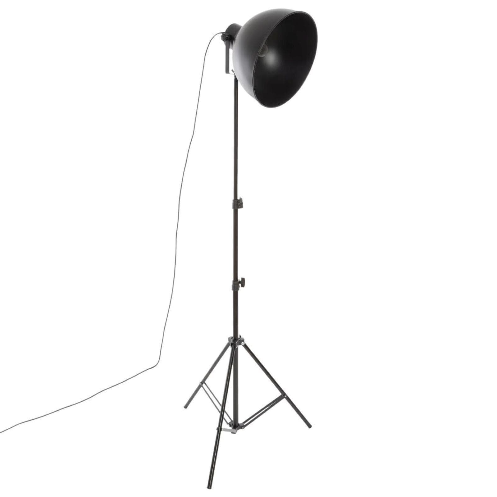 Piantana 175h cm industrial in metallo nero
