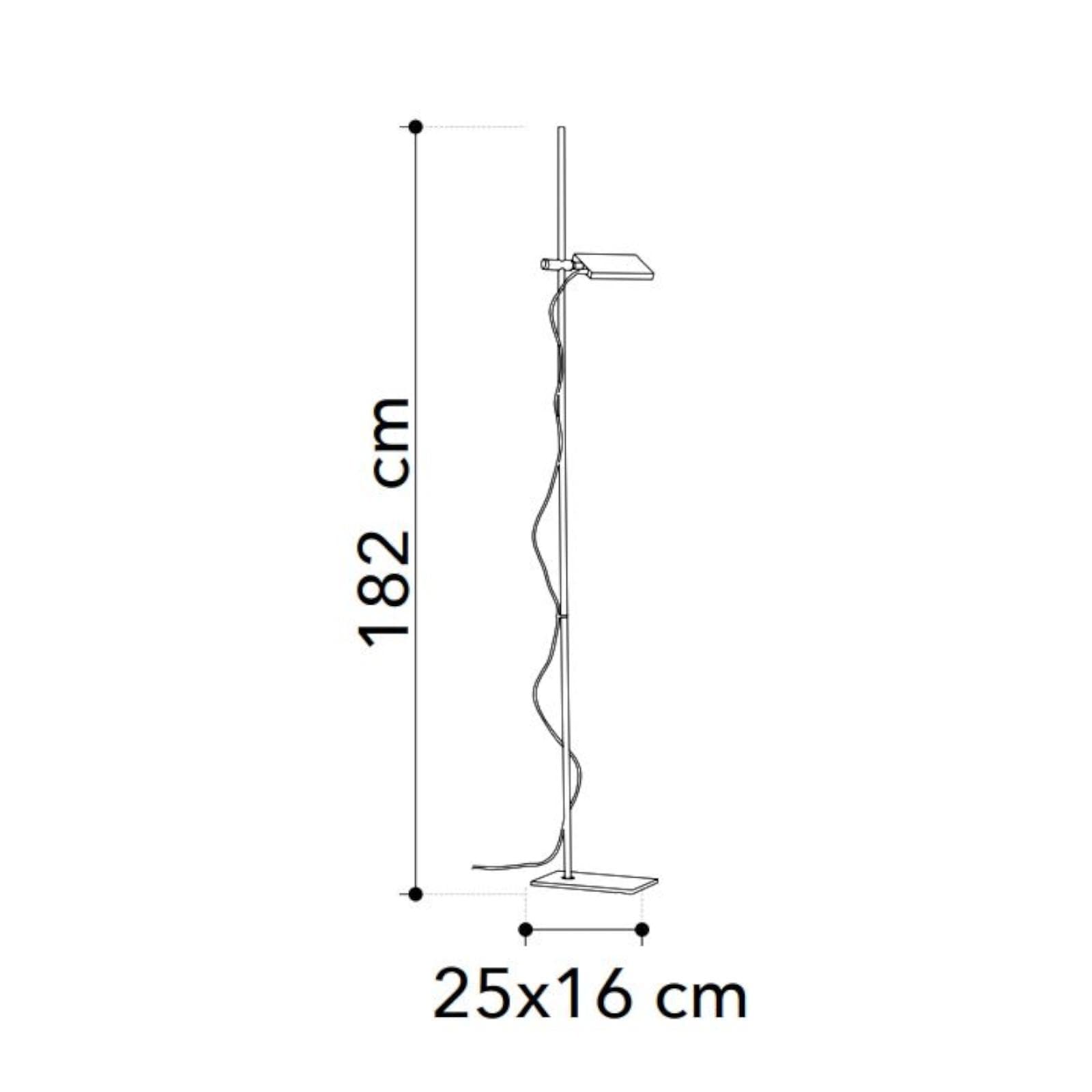 Piantana 182 cm in alluminio oro e diffusore orientabile