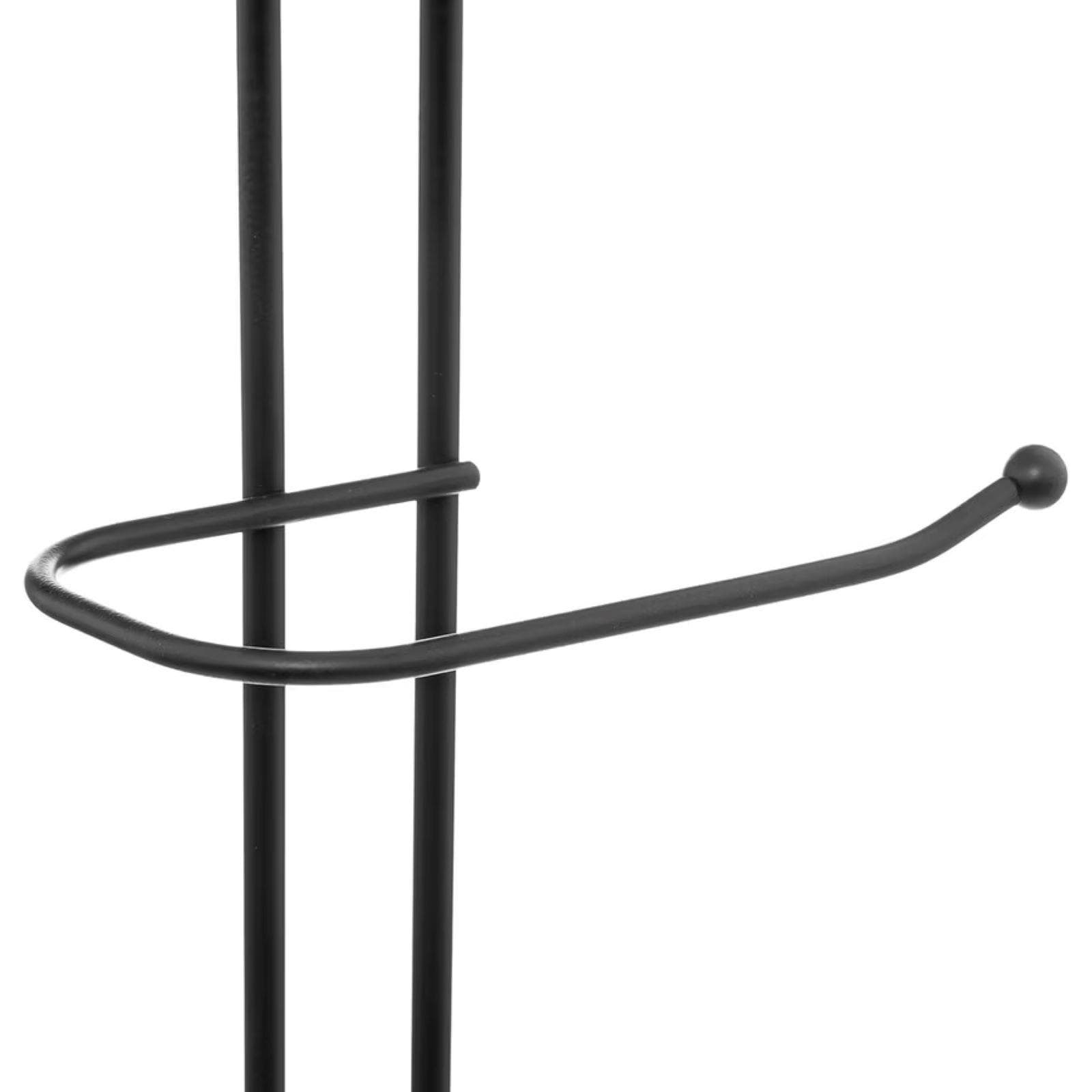 Piantana portarotolo 73h cm in metallo nero con riserva