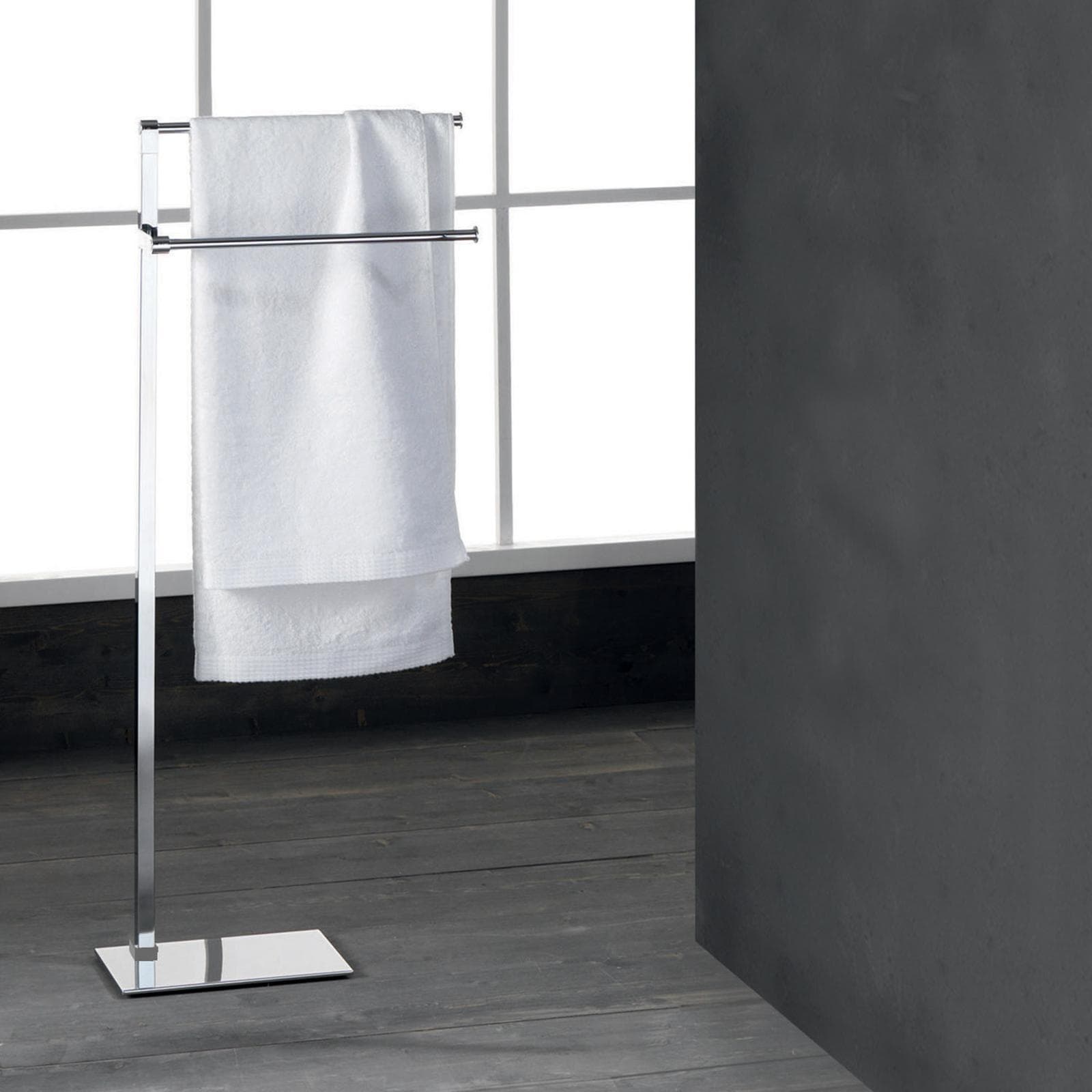 Piantana portasalviette 89h cm in acciaio inox e cromall cromo - Maine di Gedy