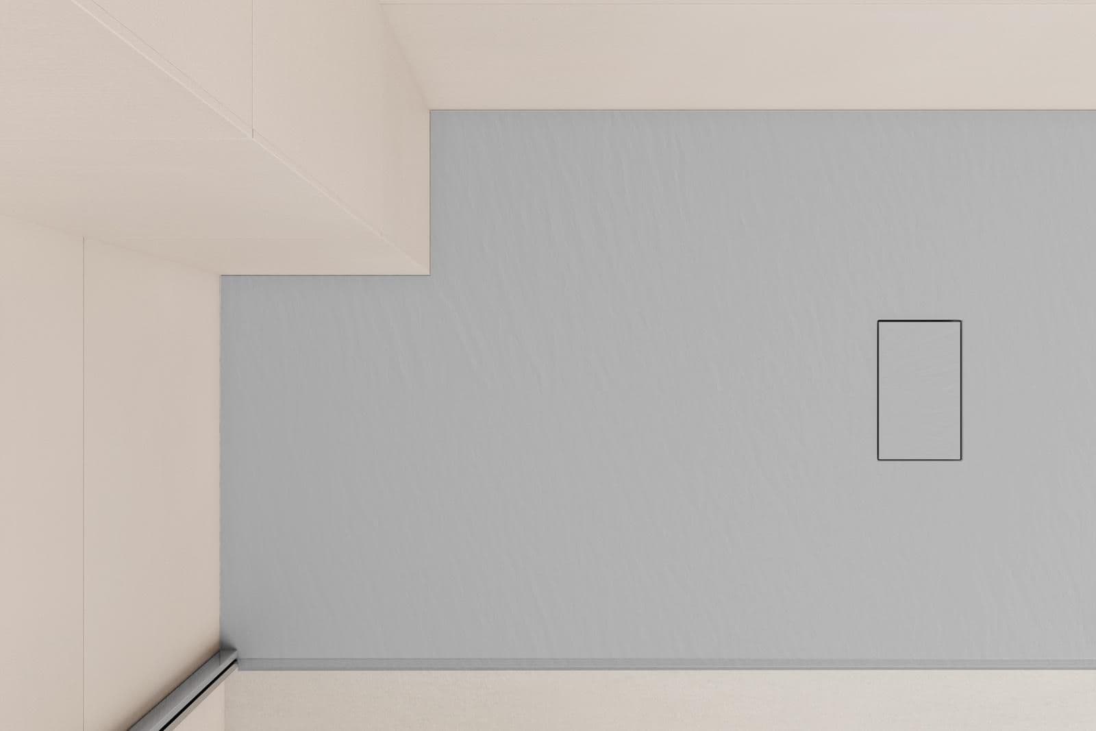 Piatto doccia 90x80 cm ultraslim riducibile grigio effetto pietra - Rok