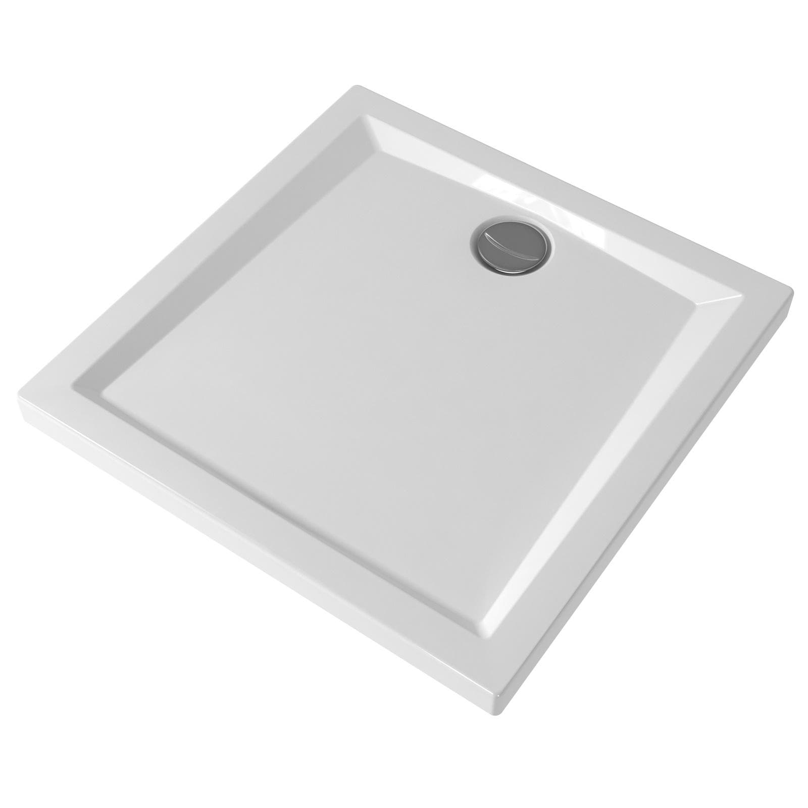 Piatto doccia 90x90 cm quadrato in gres porcellanato bianco lucido 60 di Geberit