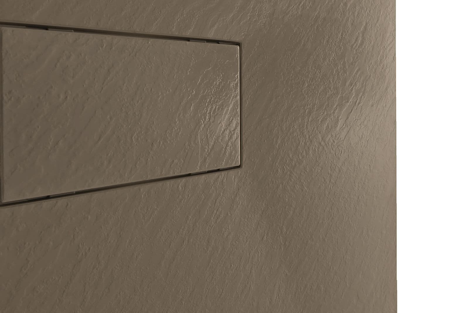 Piatto doccia 90x70 cm ultraslim riducibile cappuccino effetto pietra - Rok
