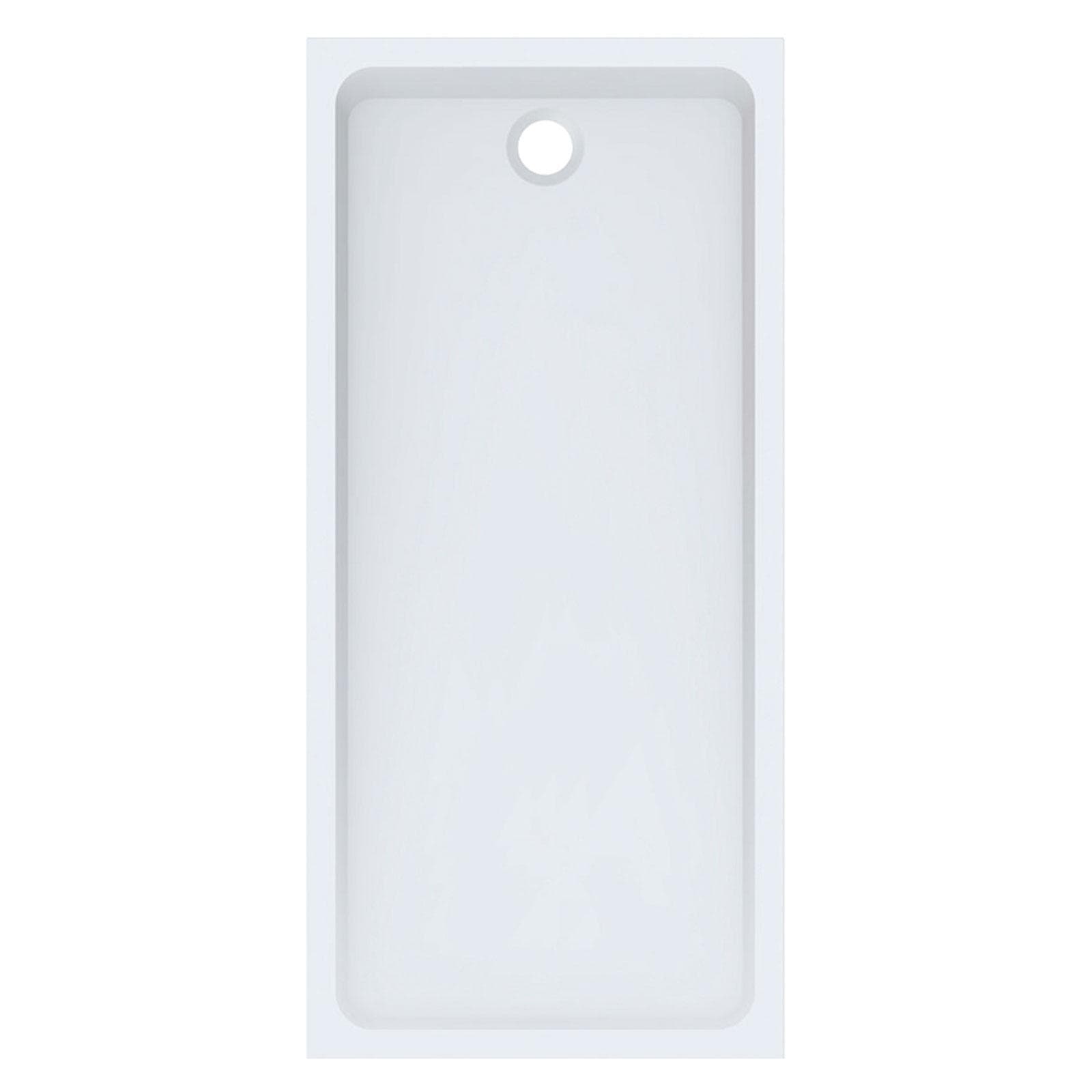 Piatto doccia 80x170 cm resin stone bianco satinato Serie Melua - Geberit