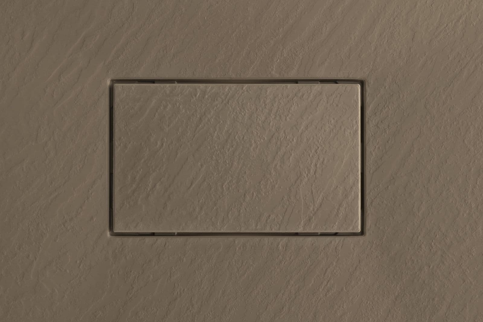 Piatto doccia 140x90 cm ultraslim riducibile cappuccino effetto pietra - Rok