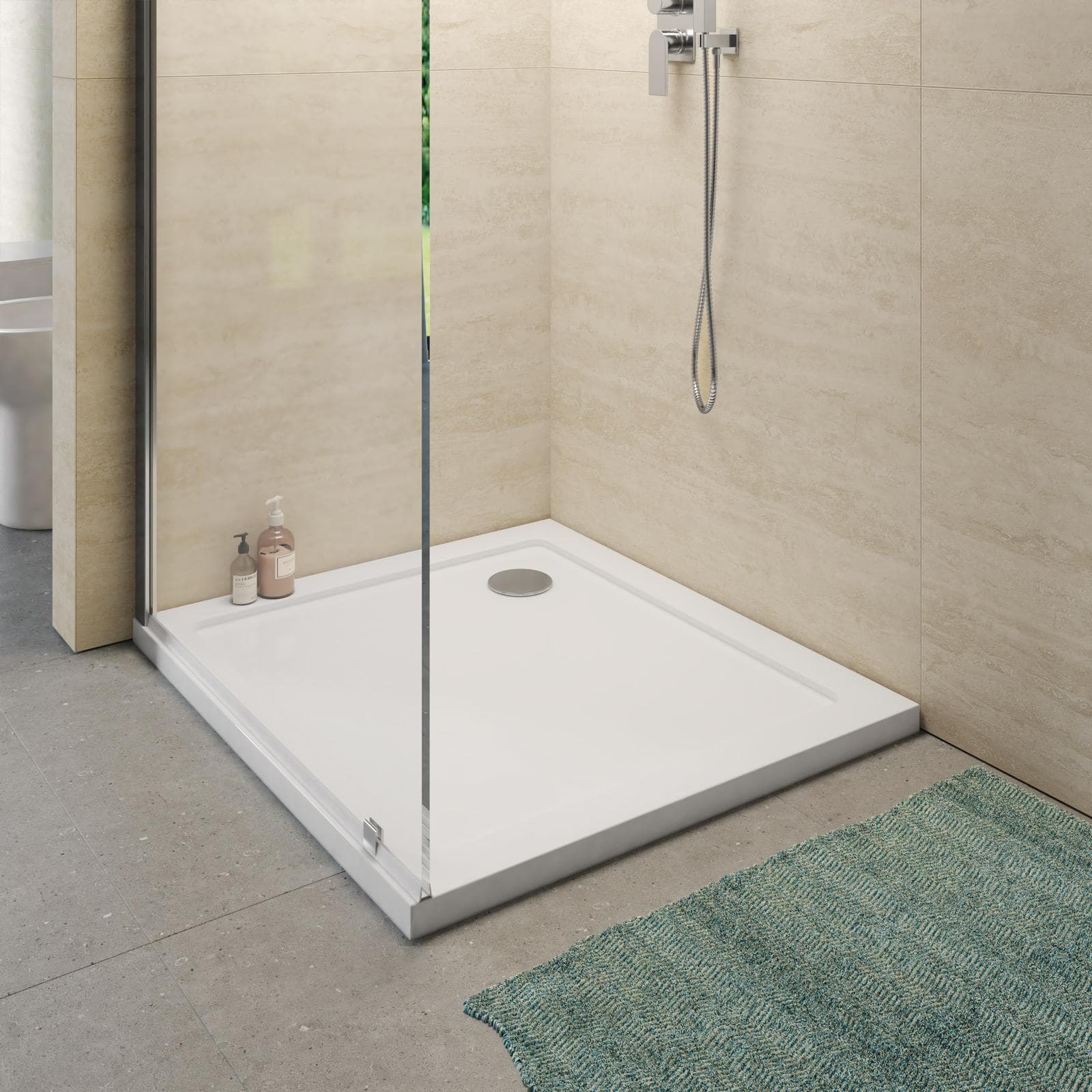 Piatto doccia 70x90 cm ultrapiatto altezza 3,5 cm in policril - Prist