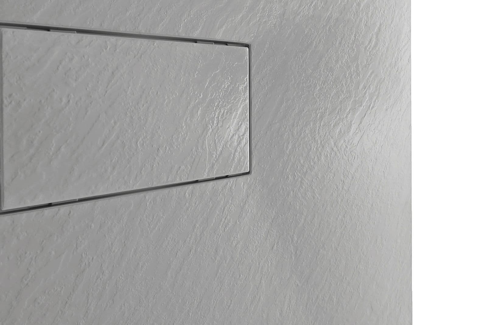 Piatto doccia 150x80 cm ultraslim riducibile grigio effetto pietra - Rok