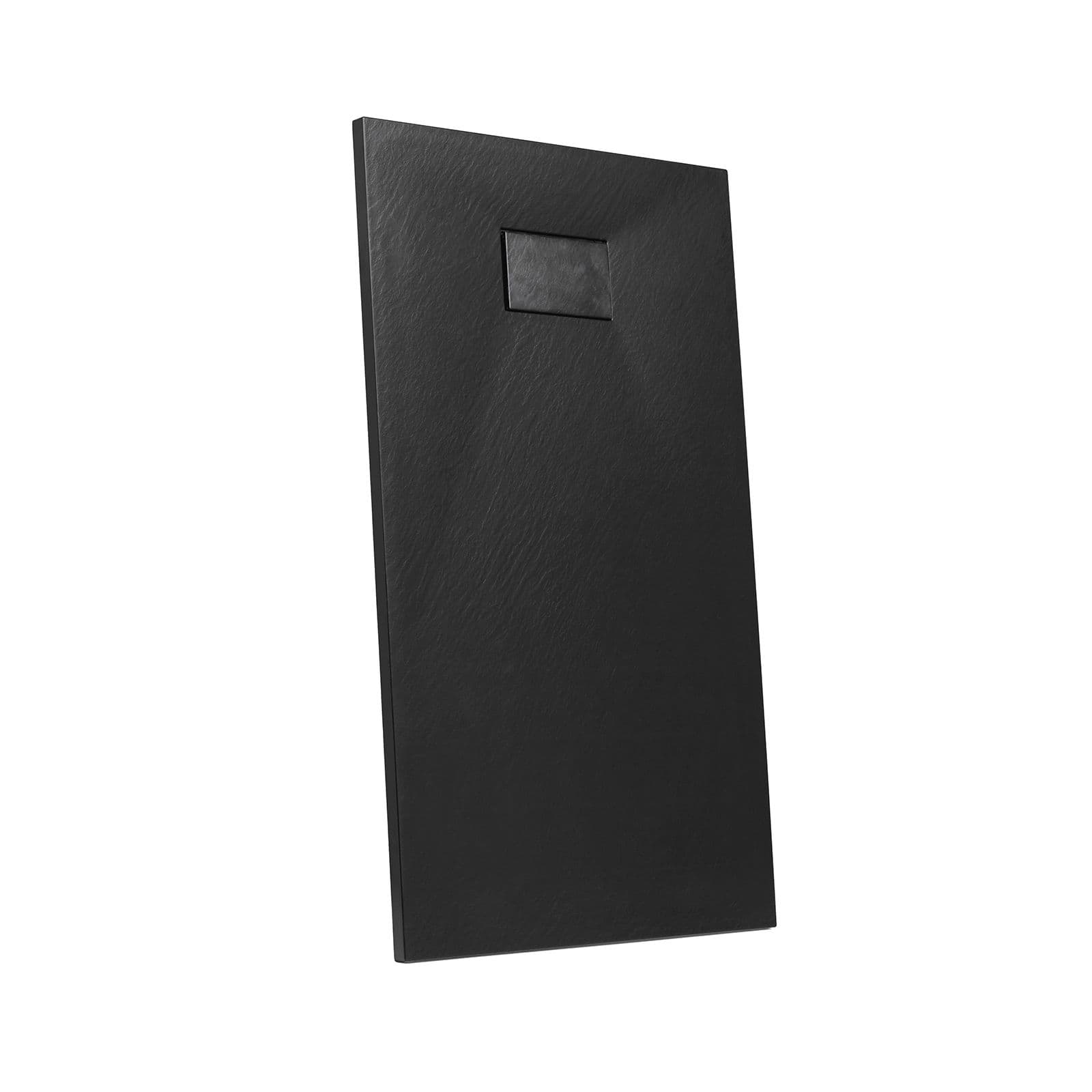 Piatto doccia 160x70 cm ultraslim riducibile nero effetto pietra - Rok